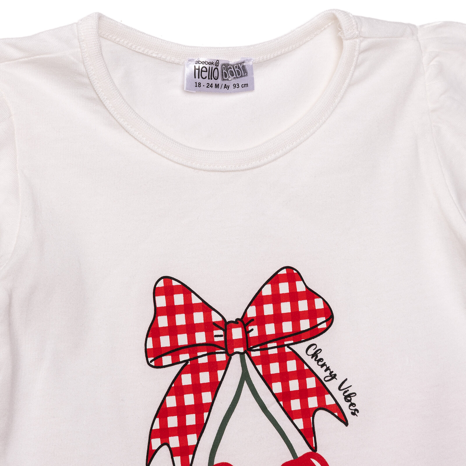 Kız Bebek Tshirt-Şort Süprem Bisiklet Yaka Kısa Kol Reçme