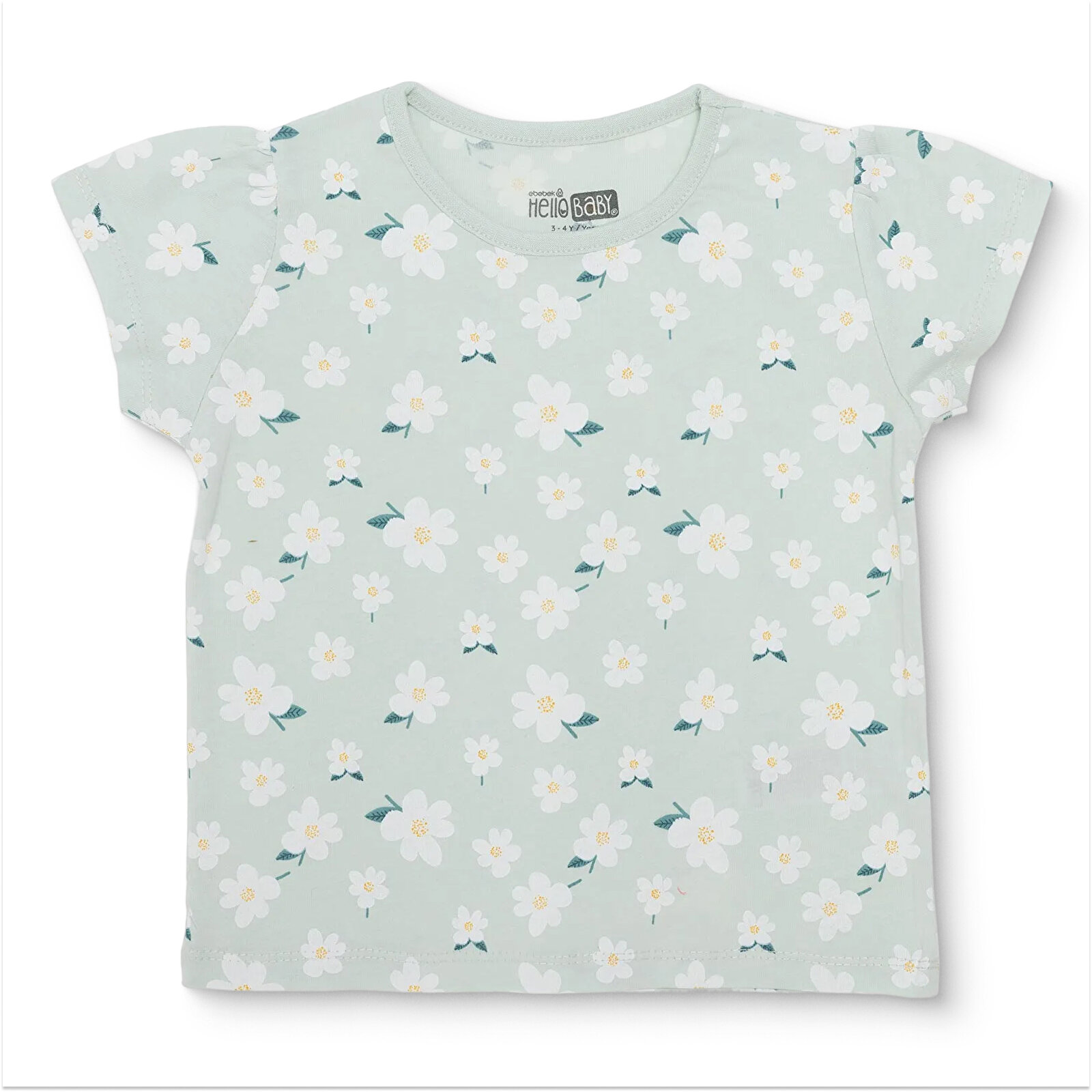 Kız Bebek Tshirt Süprem Bisiklet Yaka Kısa Kol