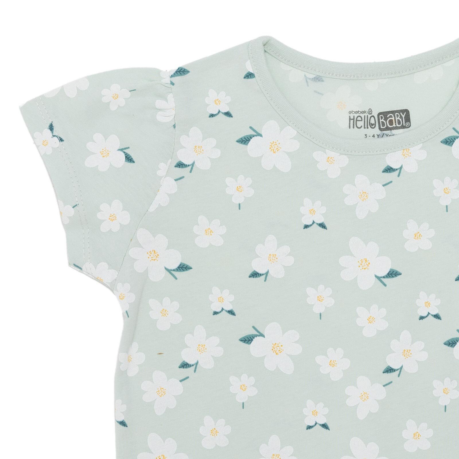 Kız Bebek Tshirt Süprem Bisiklet Yaka Kısa Kol