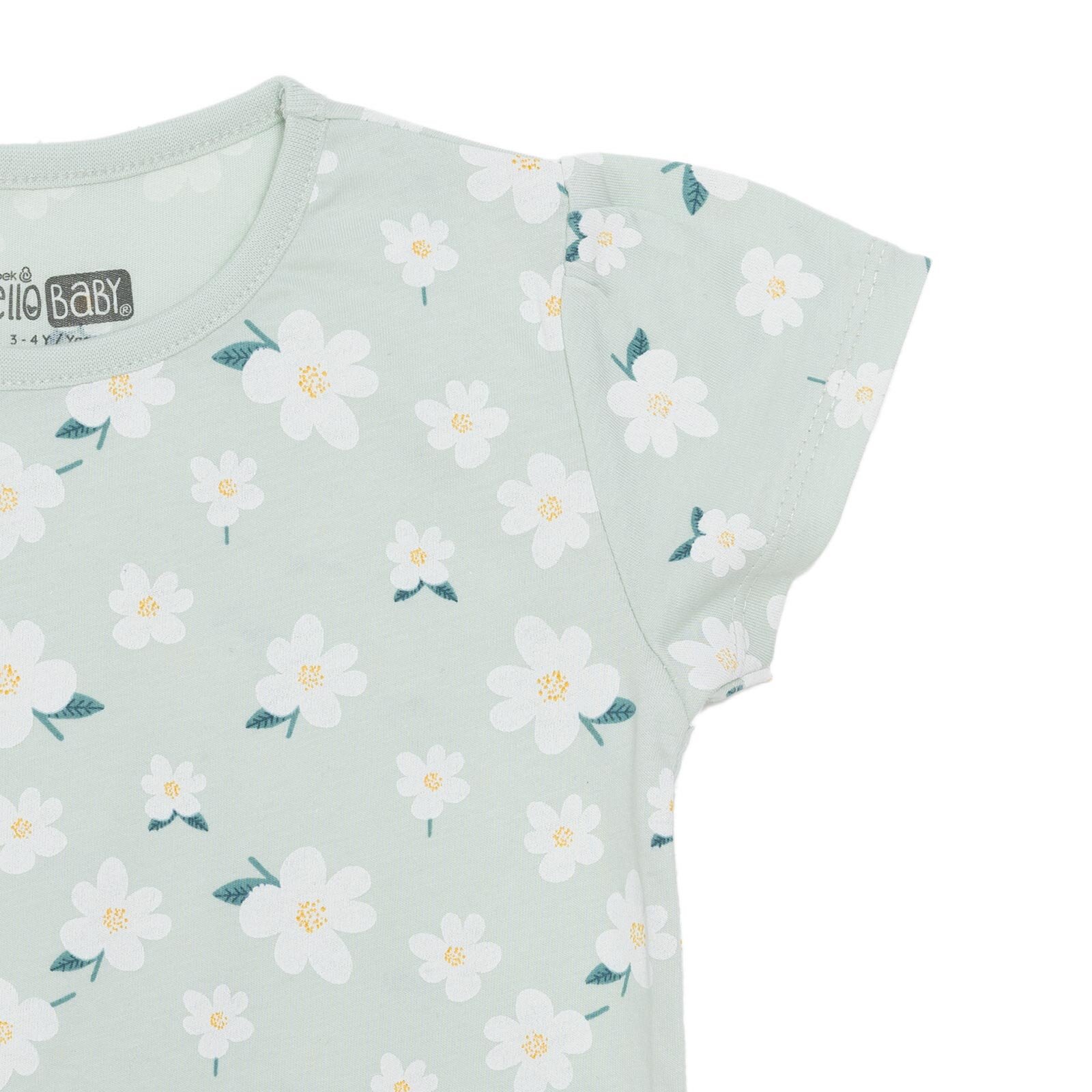 Kız Bebek Tshirt Süprem Bisiklet Yaka Kısa Kol