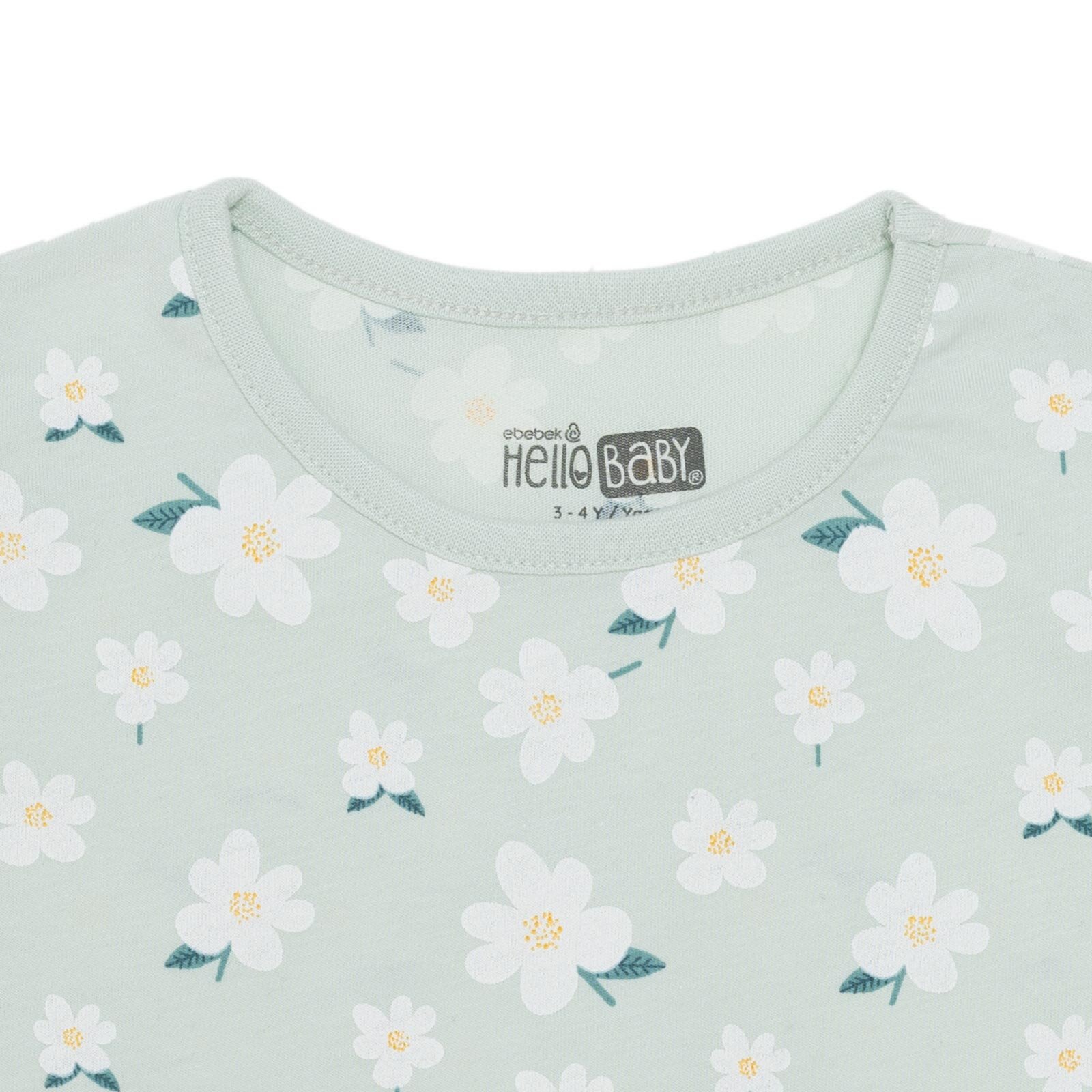 Kız Bebek Tshirt Süprem Bisiklet Yaka Kısa Kol