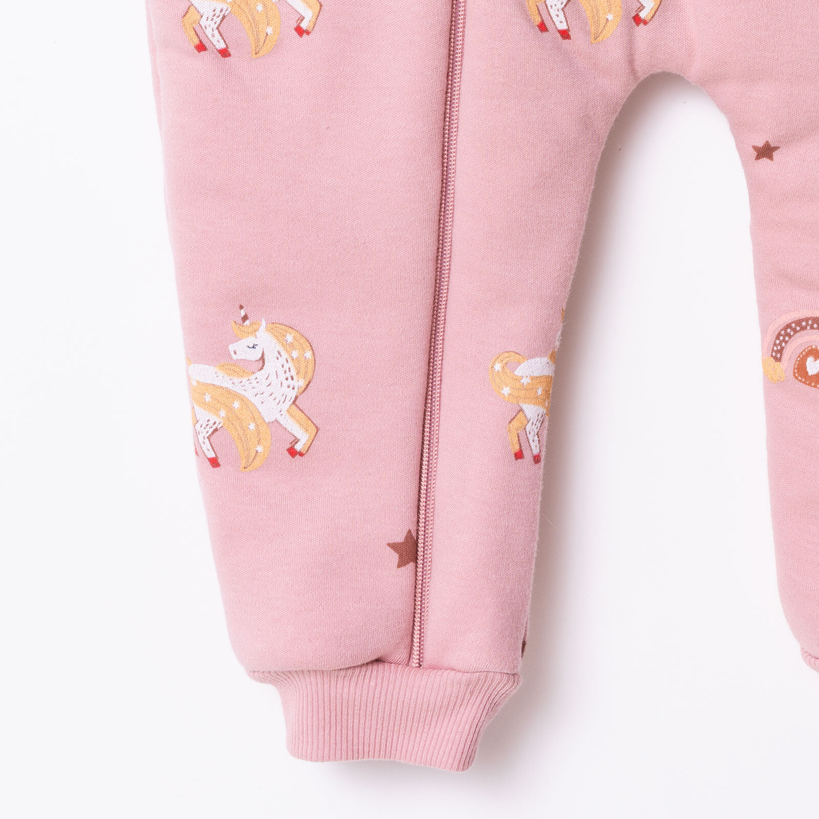 Kız Bebek Uyku Tulumu Fermuarlı 2.5 Tog Bisiklet Yaka Uzun Kol Patiksiz Paça