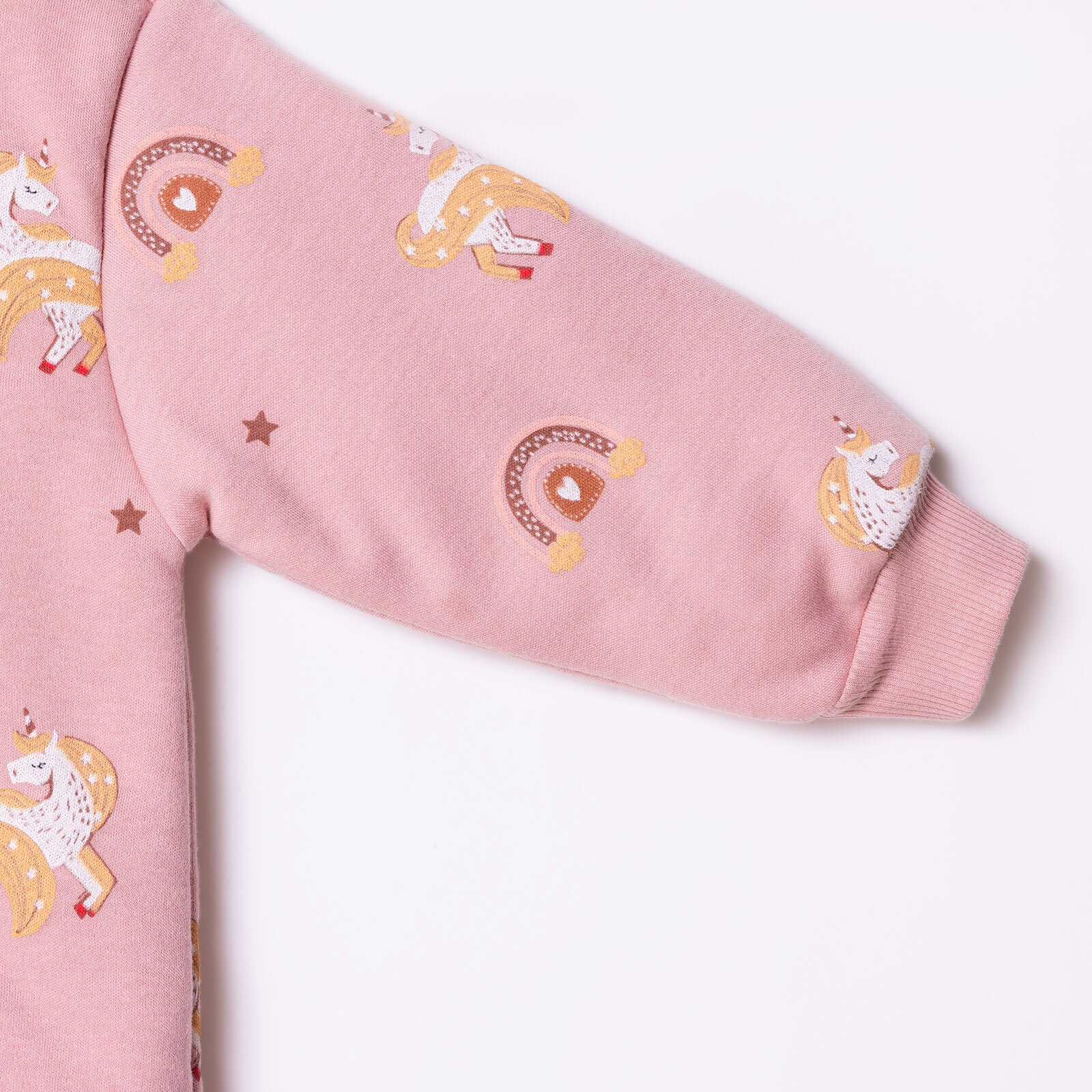 Kız Bebek Uyku Tulumu Fermuarlı 2.5 Tog Bisiklet Yaka Uzun Kol Patiksiz Paça