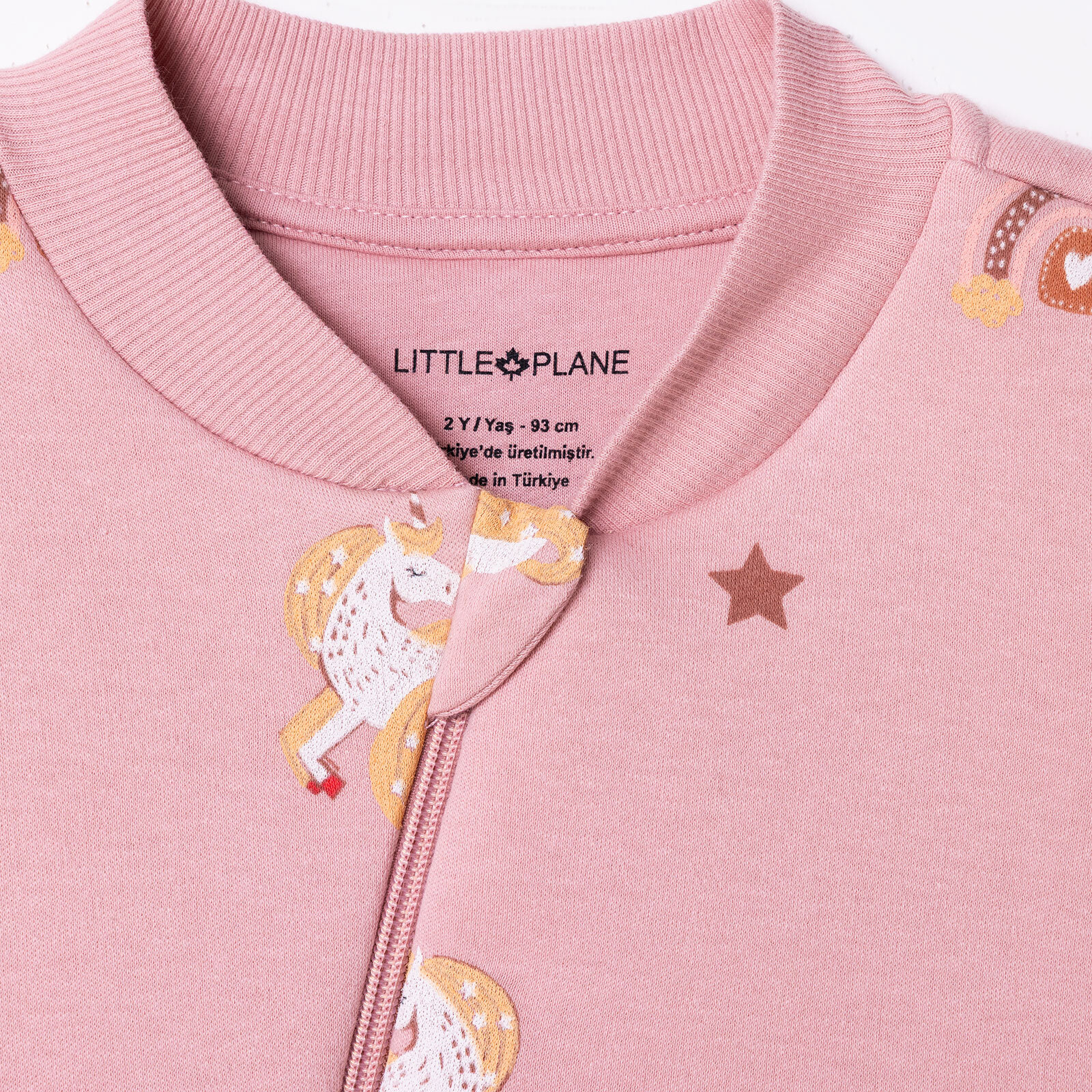 Kız Bebek Uyku Tulumu Fermuarlı 2.5 Tog Bisiklet Yaka Uzun Kol Patiksiz Paça