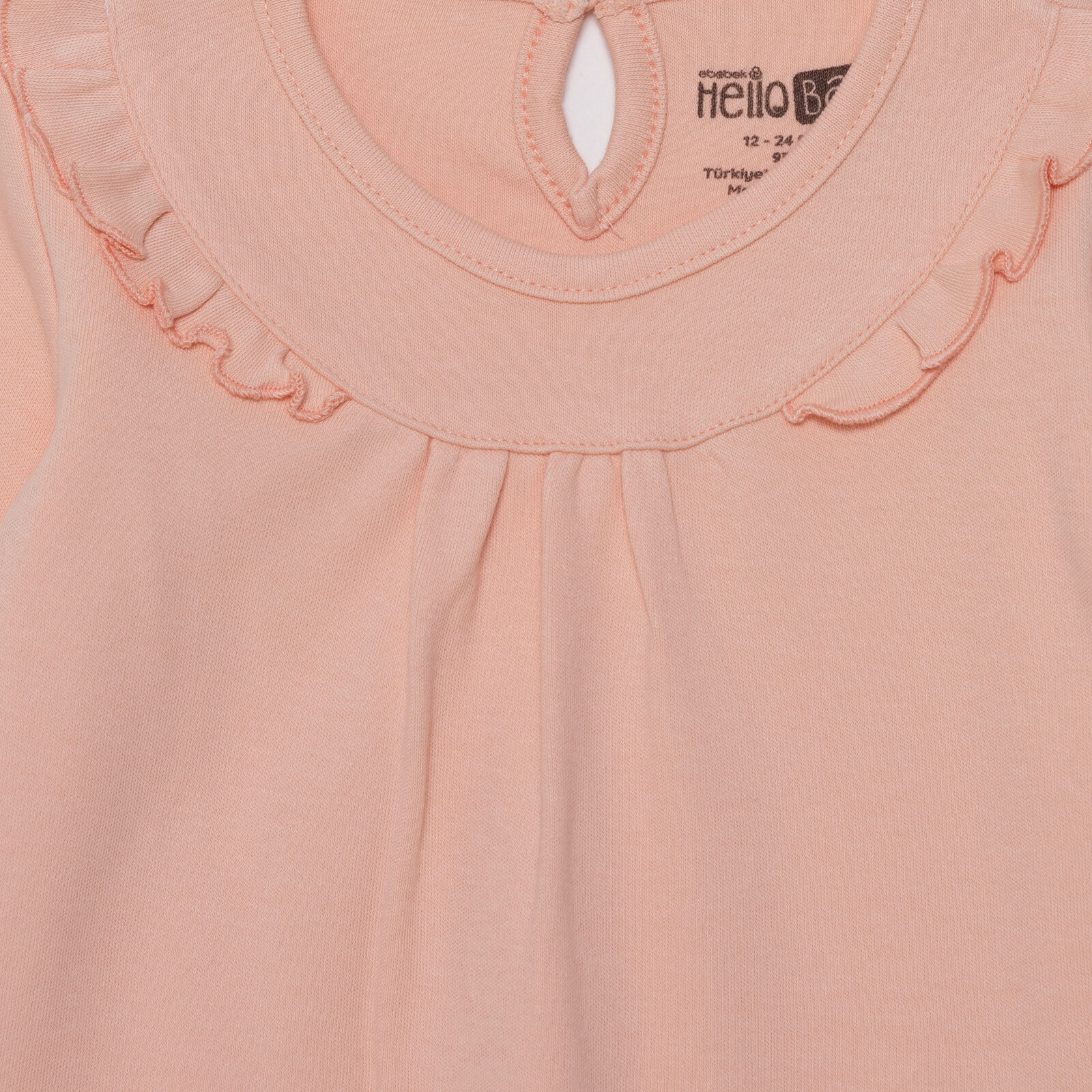 Kız Bebek Uzun Kol Body İnterlok Bisiklet Yaka Uzun Kol