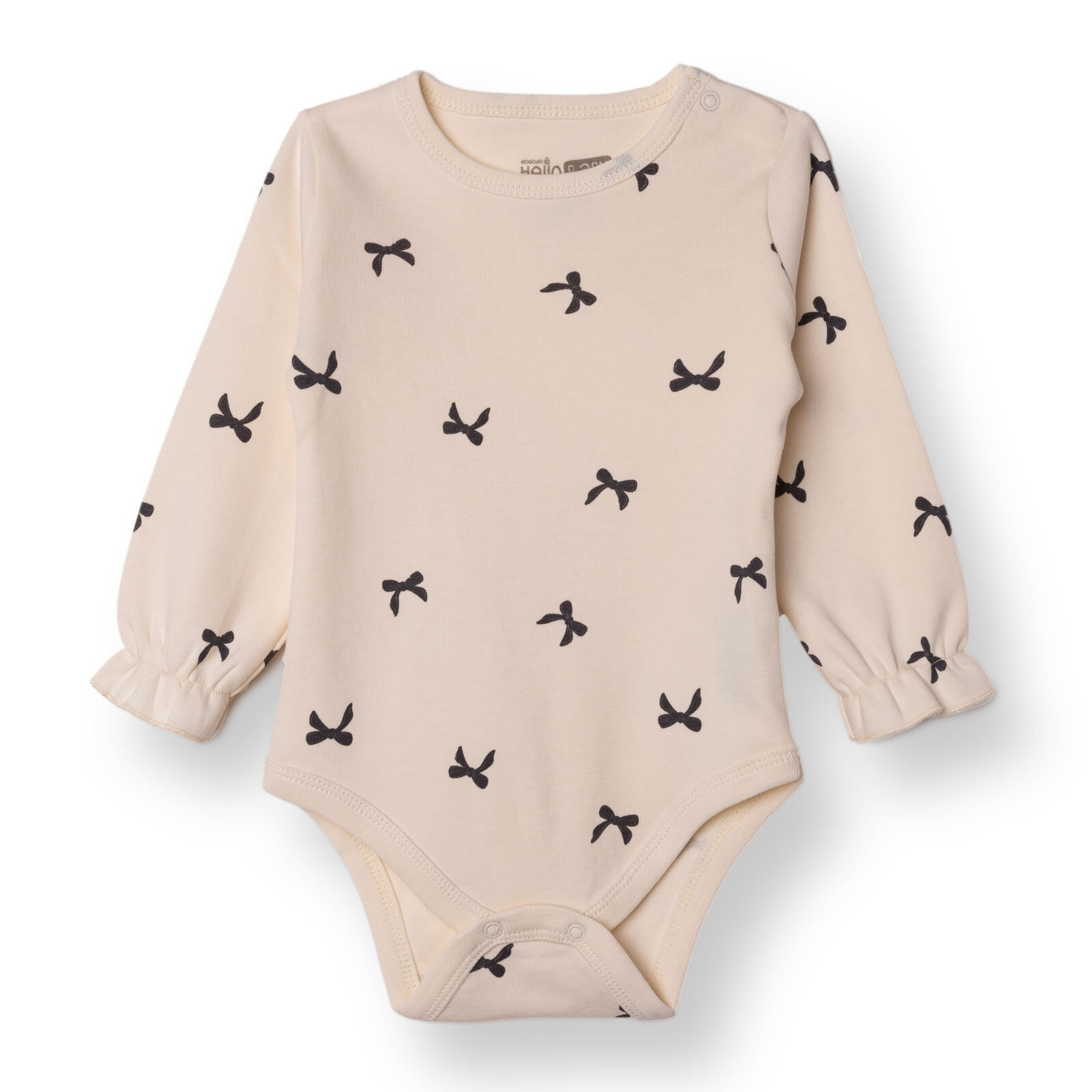 Kız Bebek Uzun Kol Body İnterlok Çıtçıtlı Yaka Uzun Kol