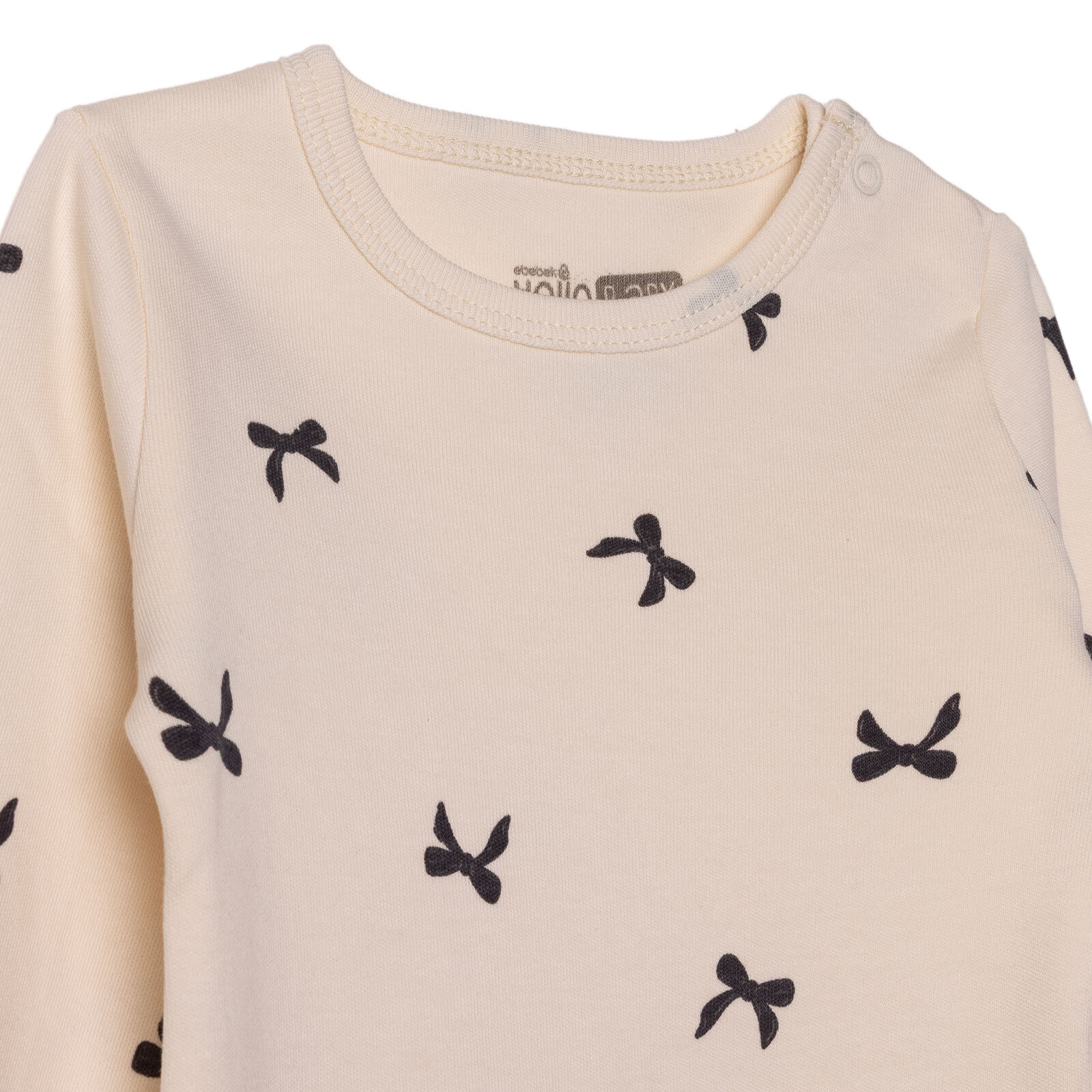 Kız Bebek Uzun Kol Body İnterlok Çıtçıtlı Yaka Uzun Kol