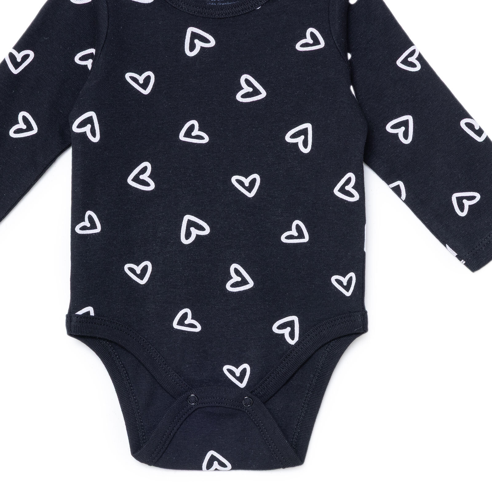 Kız Bebek Uzun Kol Body İnterlok Çıtçıtlı Yaka Uzun Kol