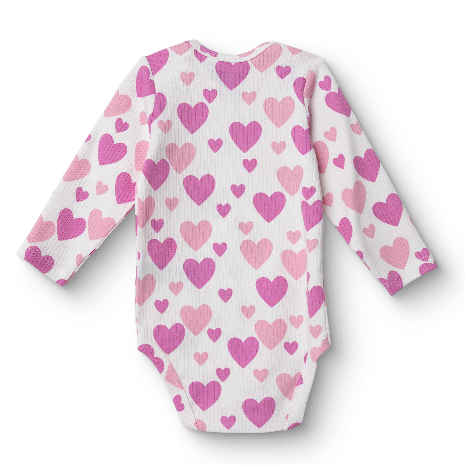 Kız Bebek Uzun Kol Body Ribana Zarf Yaka Uzun Kol