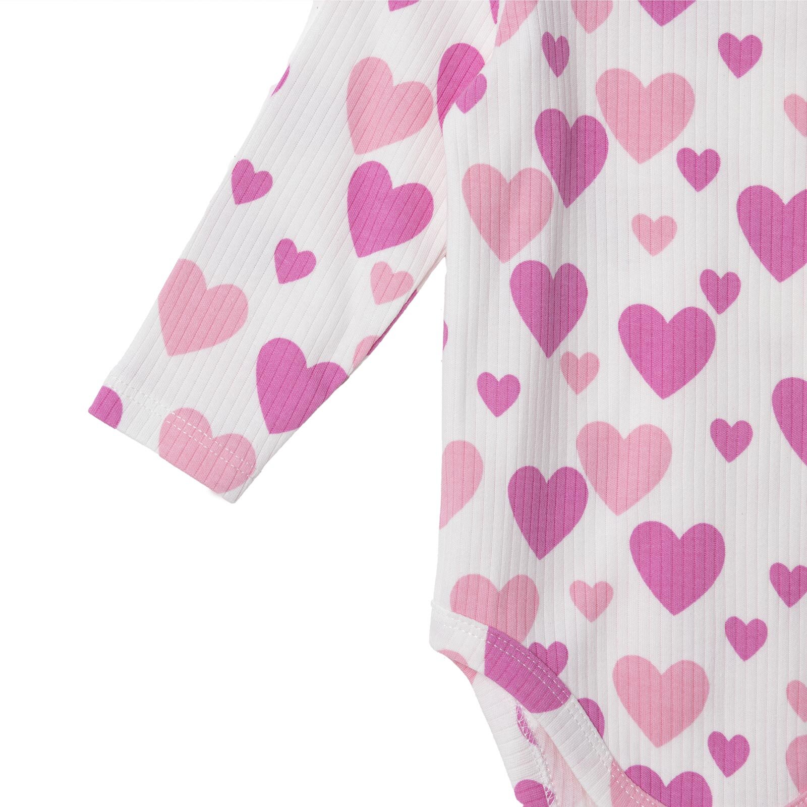 Kız Bebek Uzun Kol Body Ribana Zarf Yaka Uzun Kol