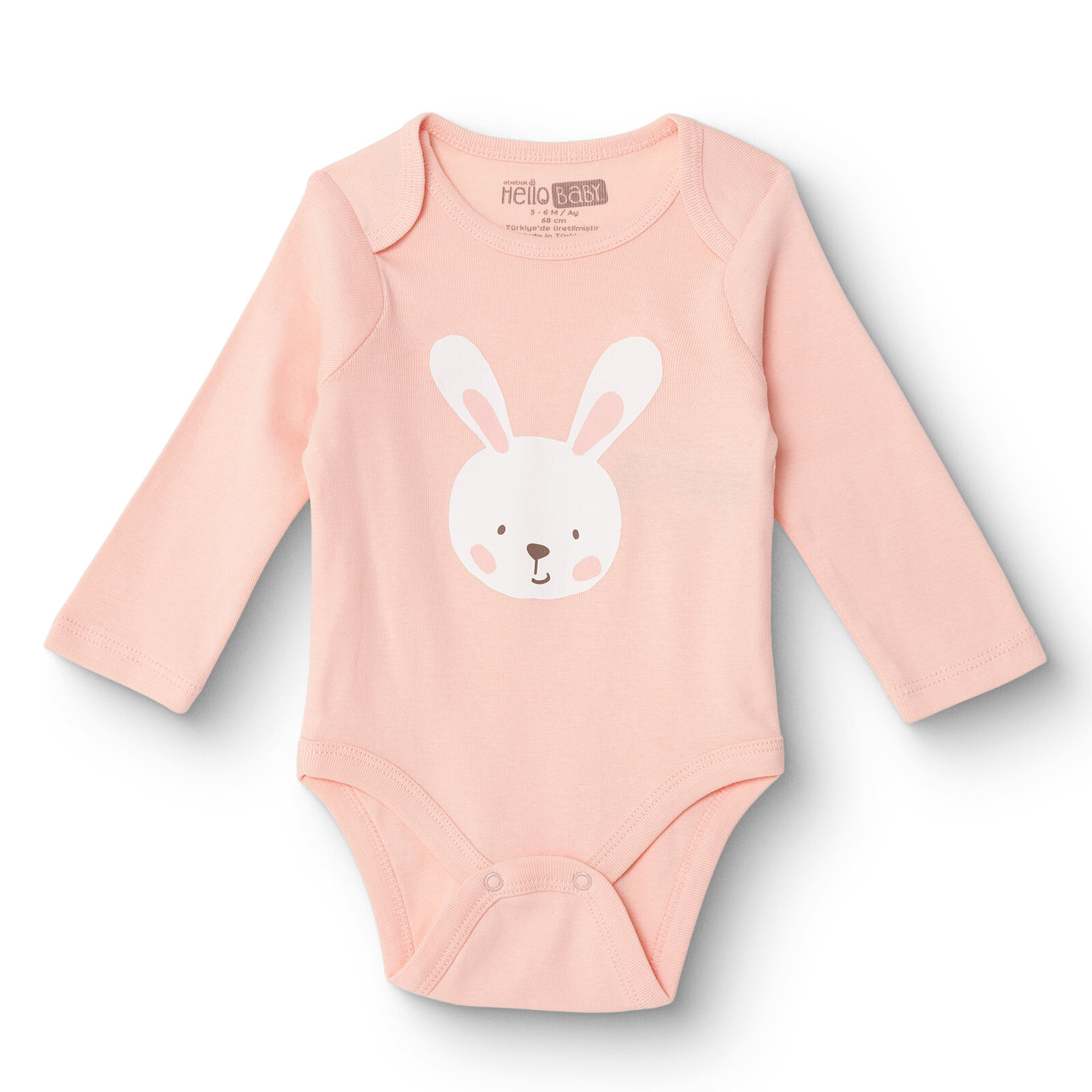 Kız Bebek Uzun Kol Body Ribana Zarf Yaka