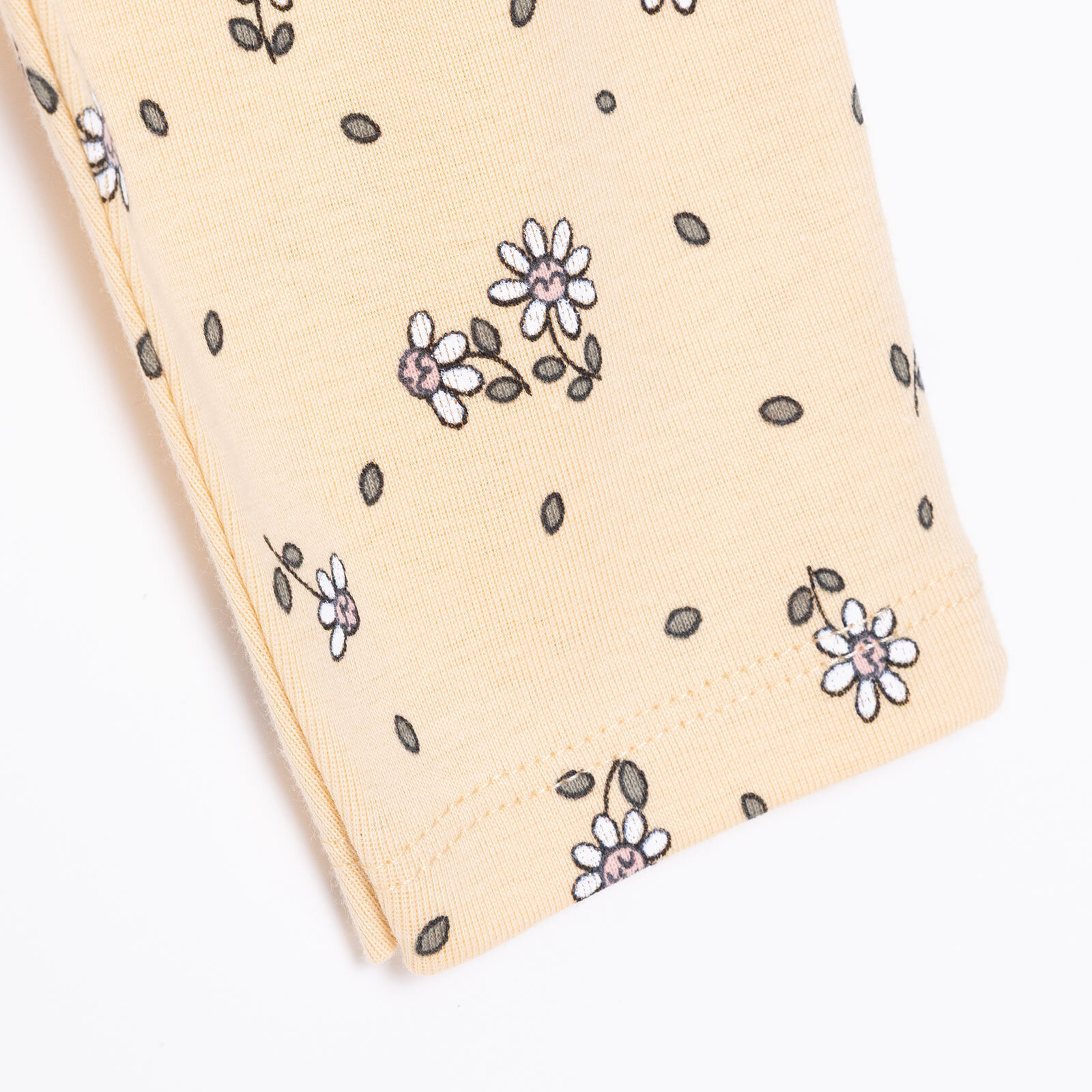 Kız Bebek Uzun Kol Pijama Takımı Düğmeli Bebe Yaka Reçme Paça