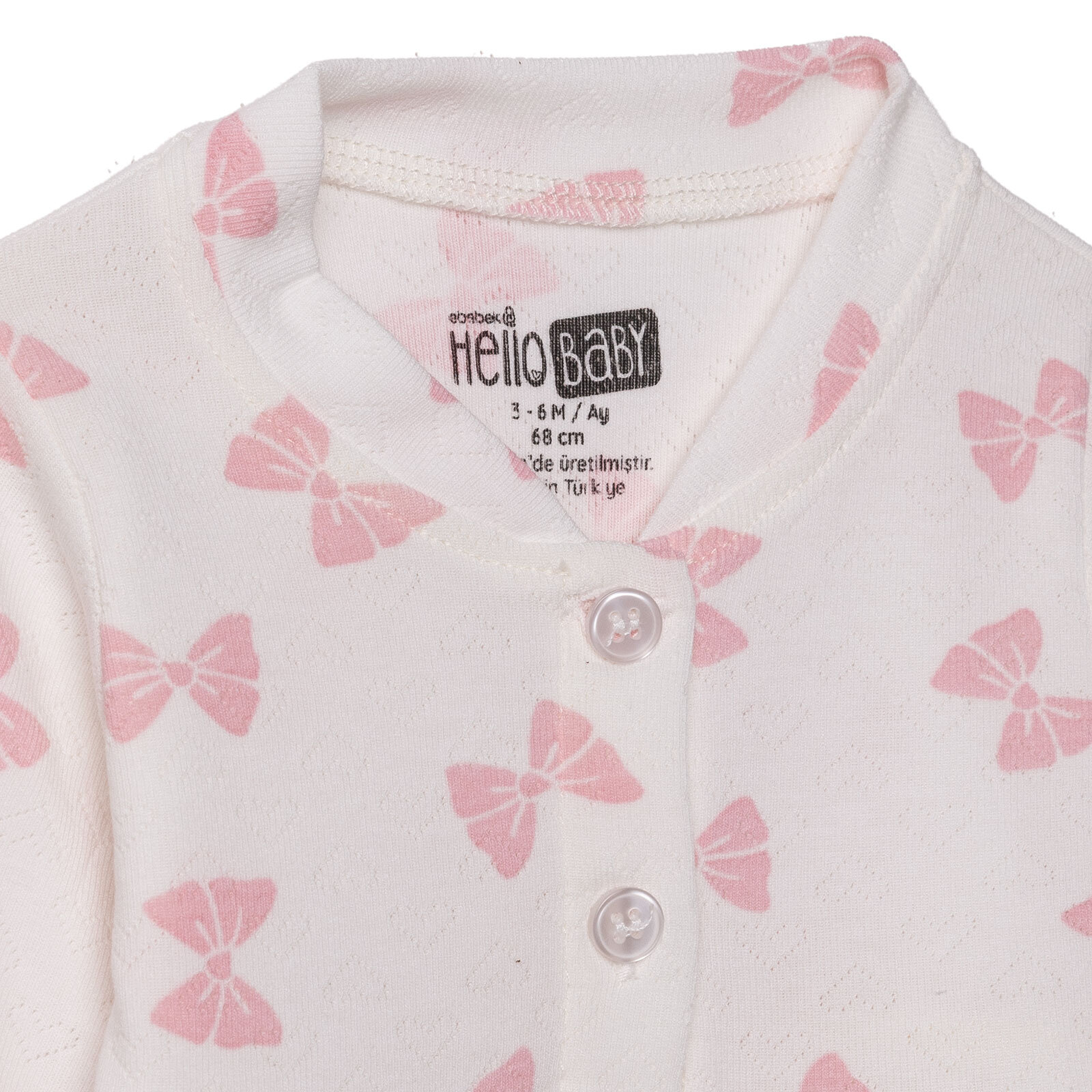 Kız Bebek Uzun Kol Pijama Takımı Gömlek Yaka Uzun Kol Reçme Paça Kız Bebek Uzun Kol Pijama Takımı Gömlek Yaka Uzun Kol Reçme Paça