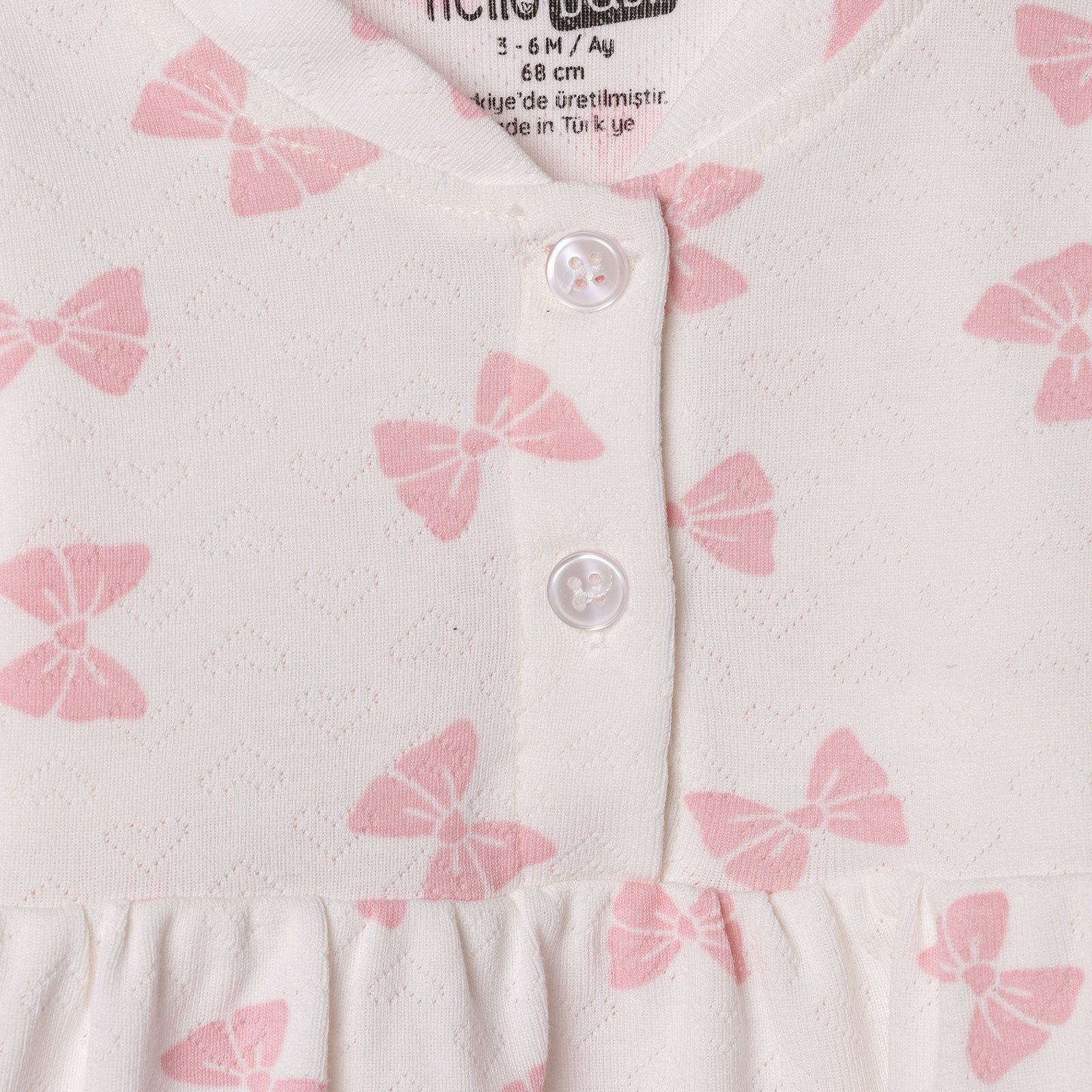 Kız Bebek Uzun Kol Pijama Takımı Gömlek Yaka Uzun Kol Reçme Paça Kız Bebek Uzun Kol Pijama Takımı Gömlek Yaka Uzun Kol Reçme Paça