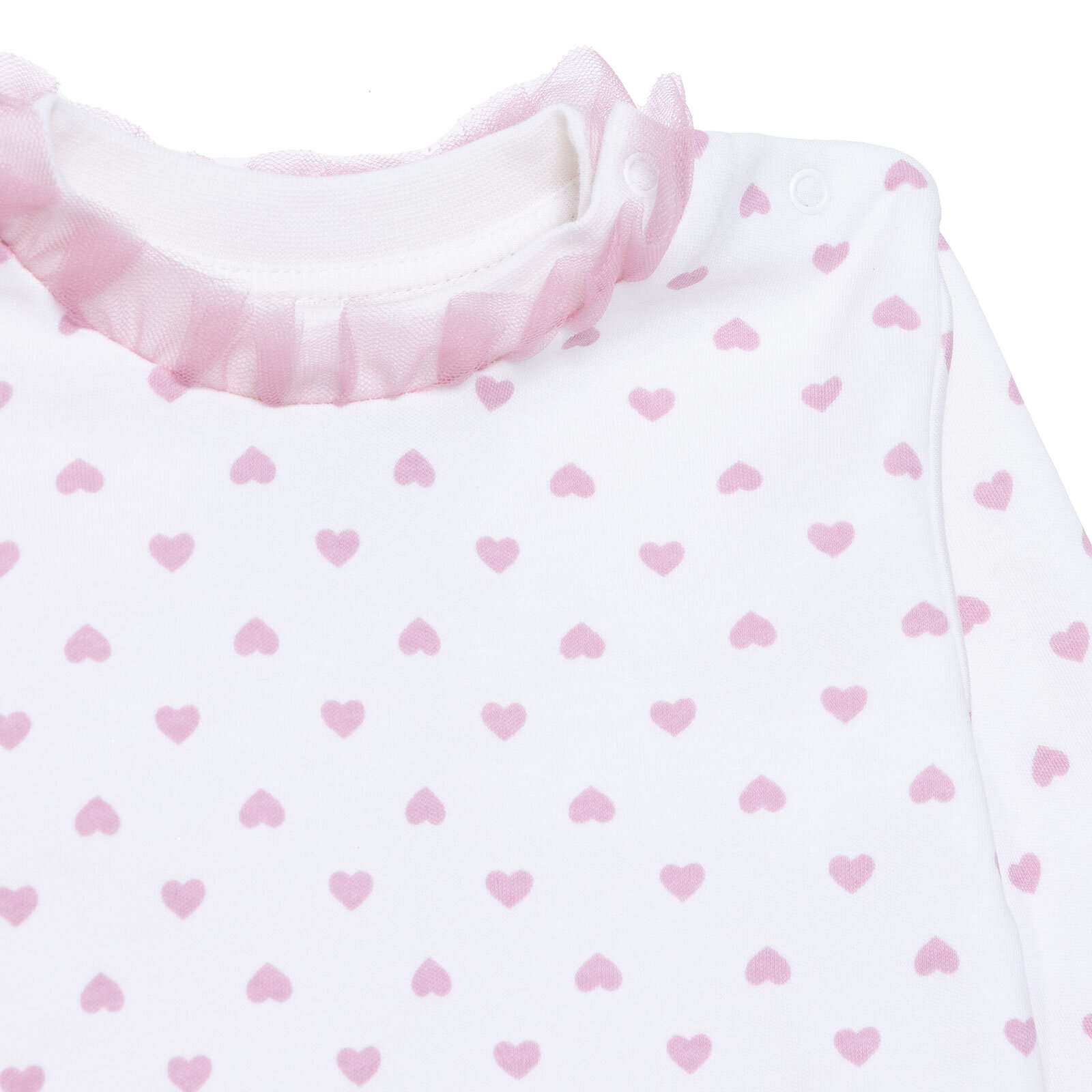 Kız Bebek Uzun Kol Pijama Takımı İnterlok Bisiklet Yaka Uzun Kol Reçme Paça