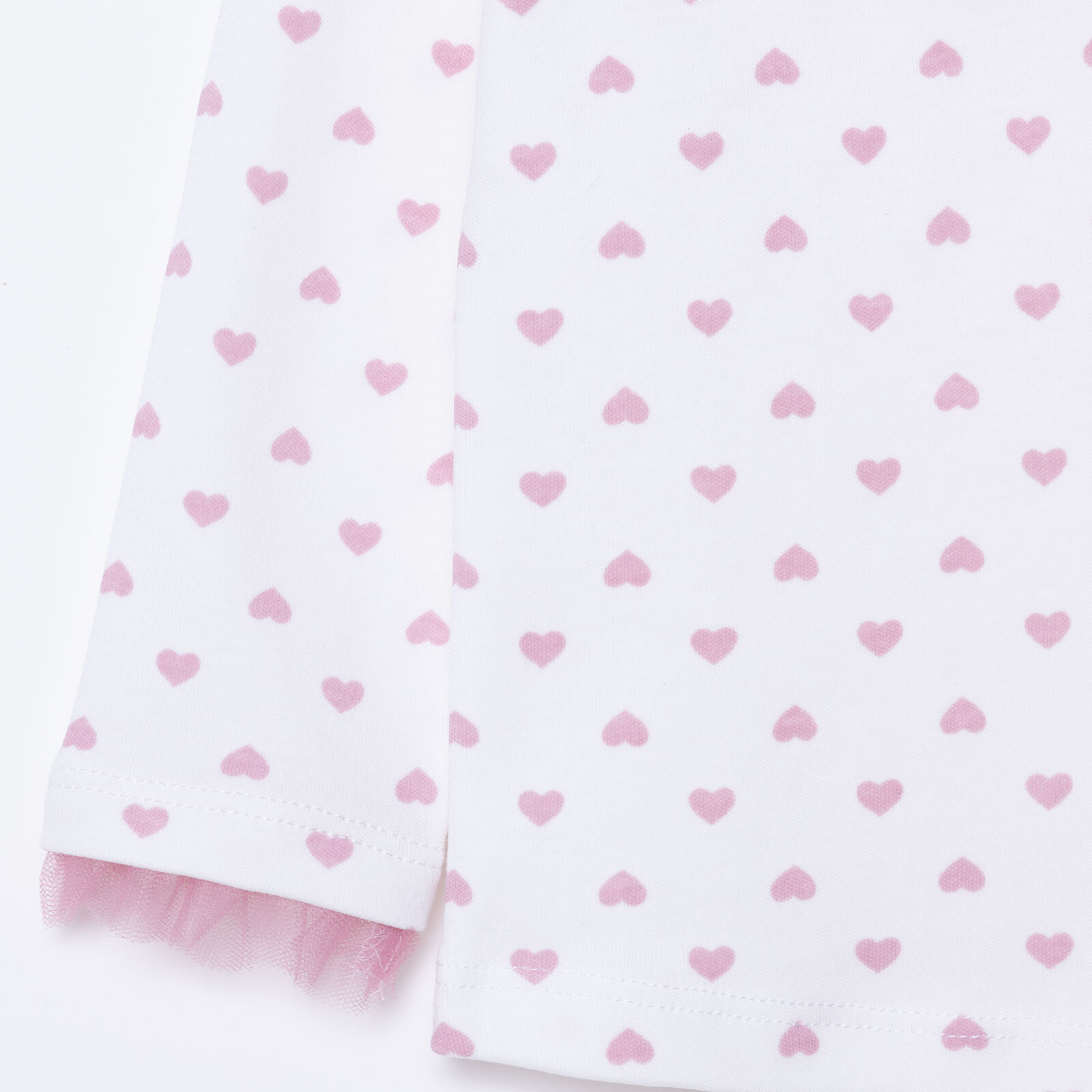 Kız Bebek Uzun Kol Pijama Takımı İnterlok Bisiklet Yaka Uzun Kol Reçme Paça