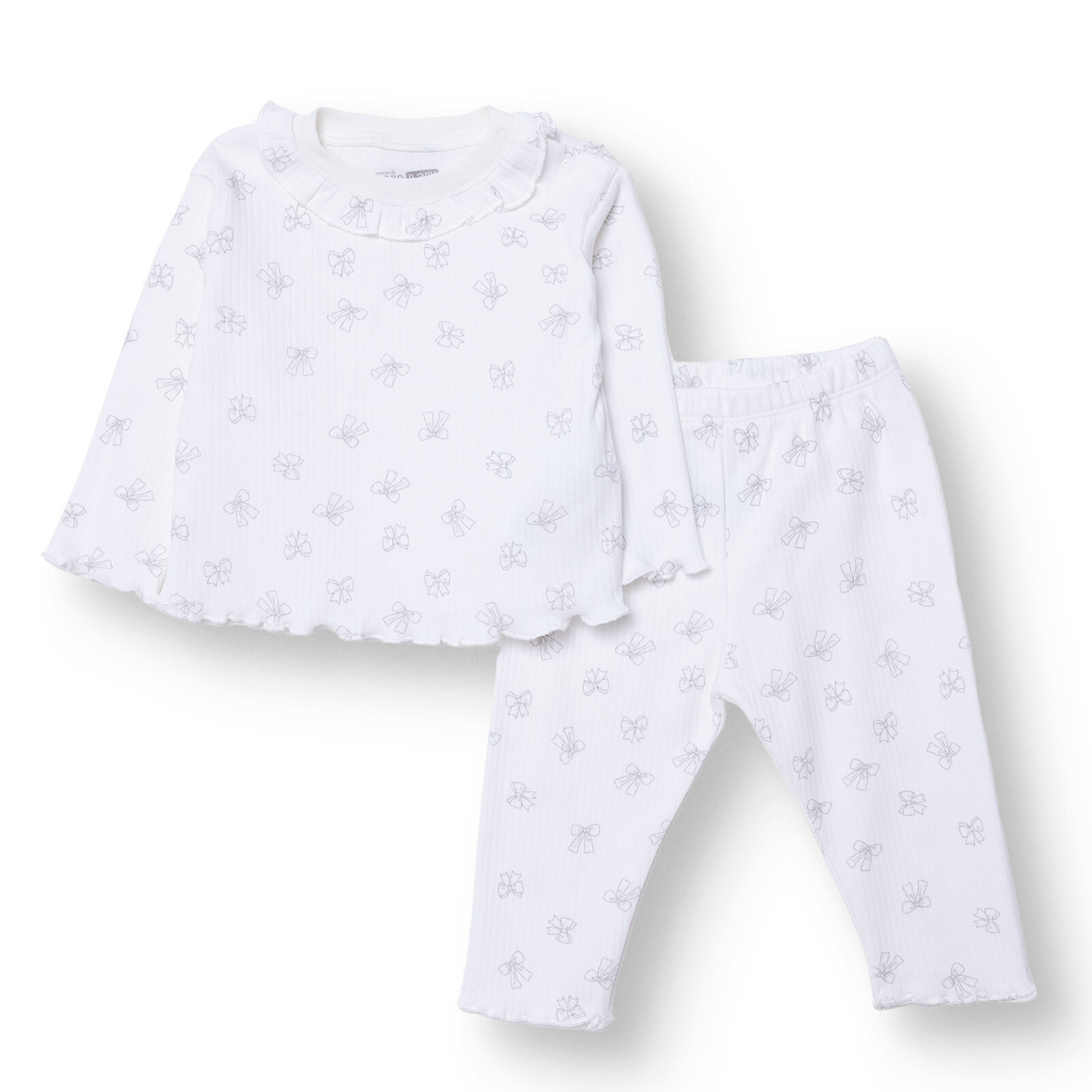 Kız Bebek Uzun Kol Pijama Takımı İnterlok Bisiklet Yaka Uzun Kol Reçme Paça Kız Bebek Uzun Kol Pijama Takımı İnterlok Bisiklet Yaka Uzun Kol Reçme Paça