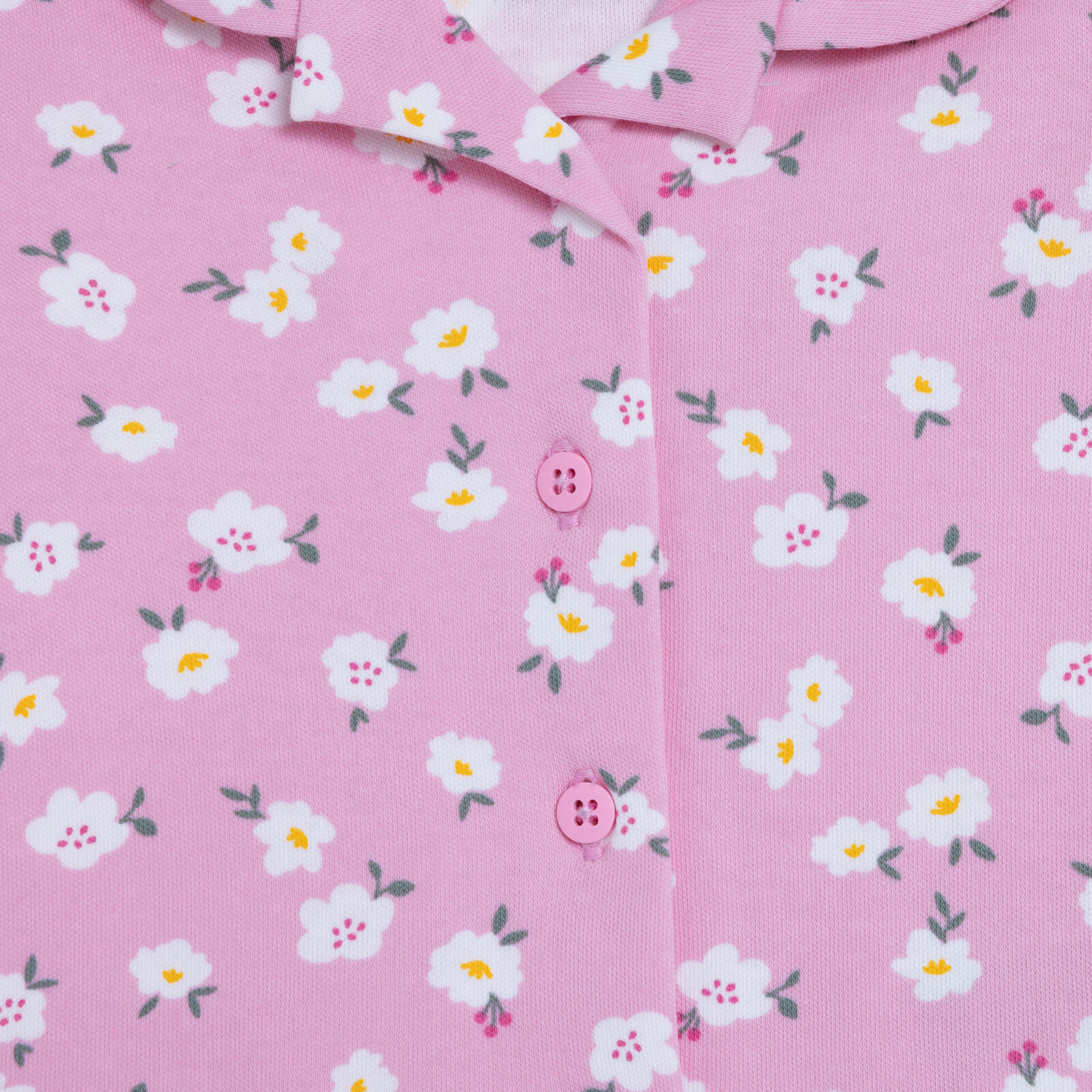 Kız Bebek Uzun Kol Pijama Takımı İnterlok Gömlek Yaka Reçme Paça Kız Bebek Uzun Kol Pijama Takımı İnterlok Gömlek Yaka Reçme Paça