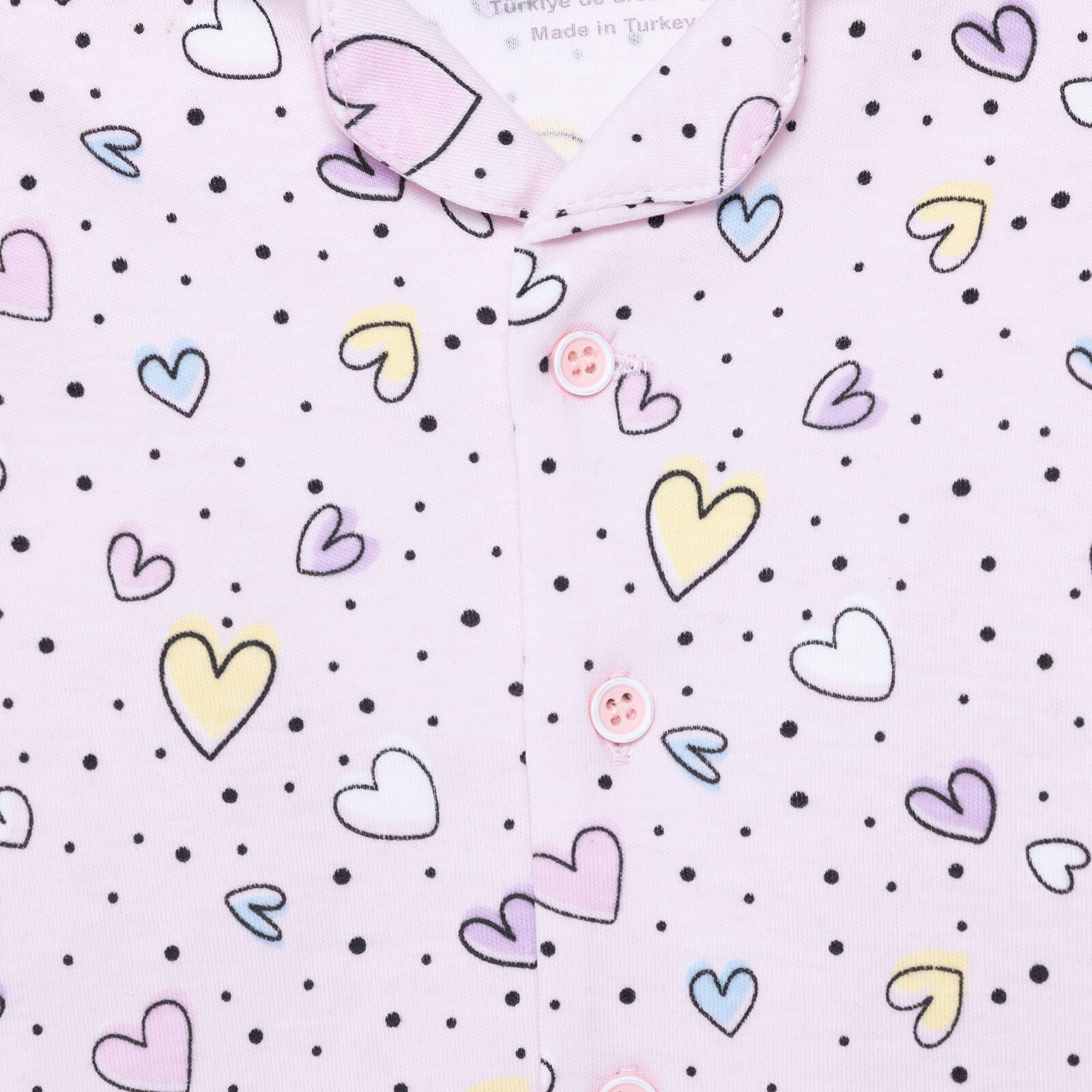 Kız Bebek Uzun Kol Pijama Takımı İnterlok Gömlek Yaka Uzun Kol Reçme Paça Kız Bebek Uzun Kol Pijama Takımı İnterlok Gömlek Yaka Uzun Kol Reçme Paça