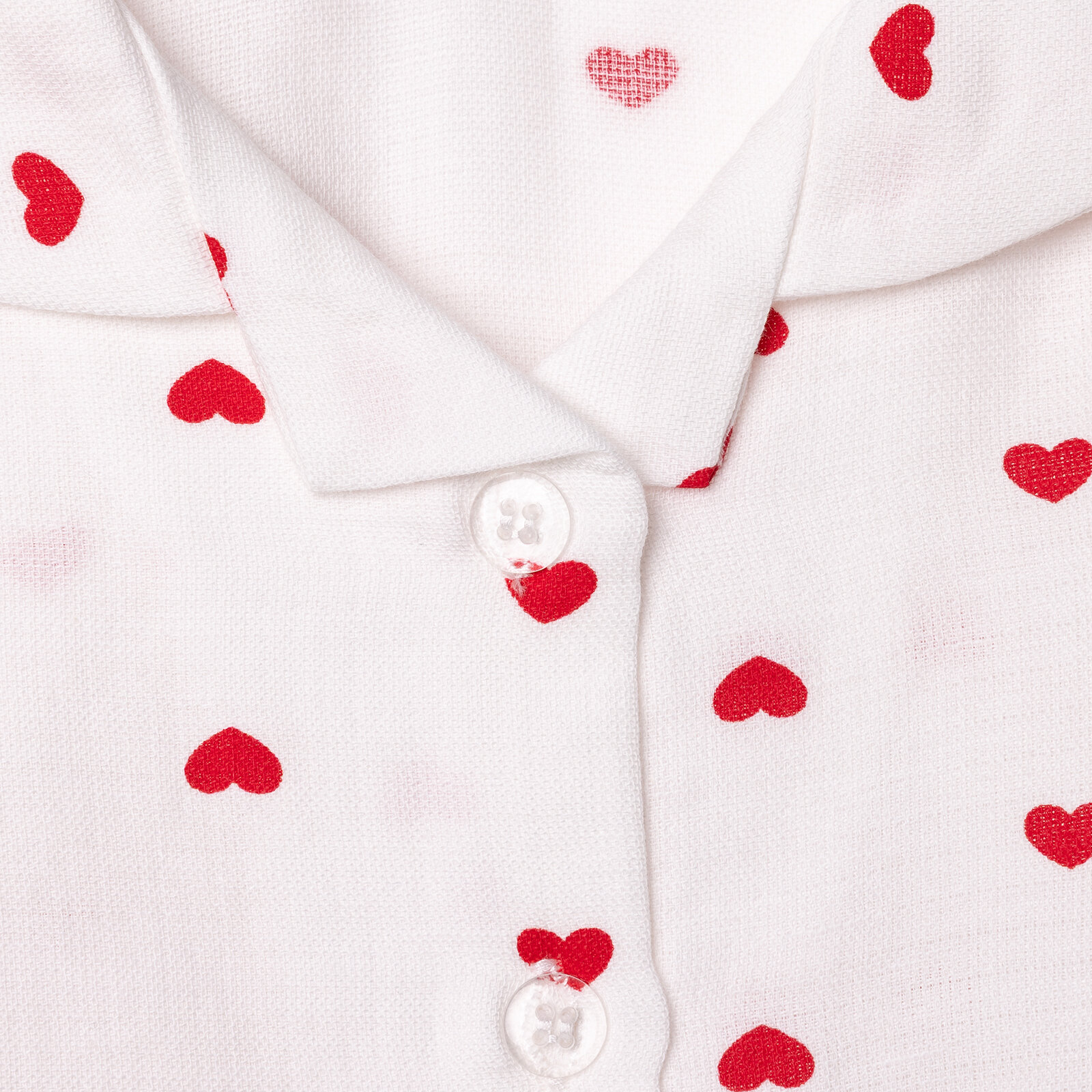 Kız Bebek Uzun Kol Pijama Takımı Müslin Bebe Yaka Uzun Kol Reçme Paça