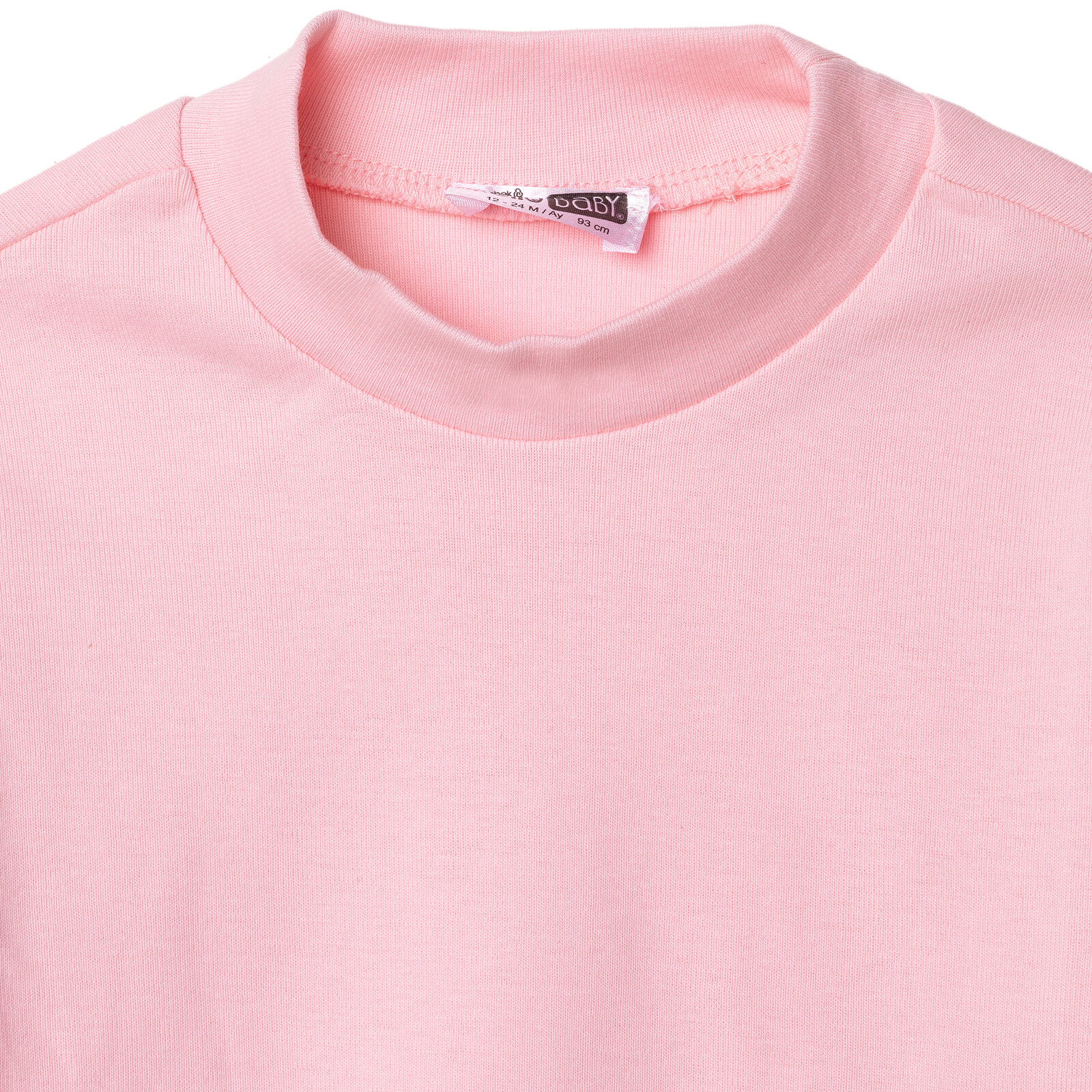 Kız Bebek Uzun Kol Tshirt Bisiklet Yaka Uzun Kol Ribana Paça