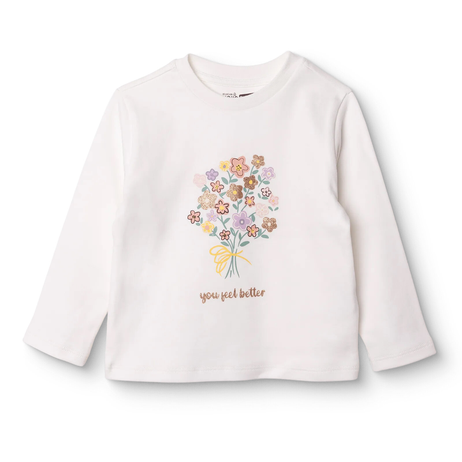 Kız Bebek Uzun Kol Tshirt İnterlok Bisiklet Yaka Uzun Kol