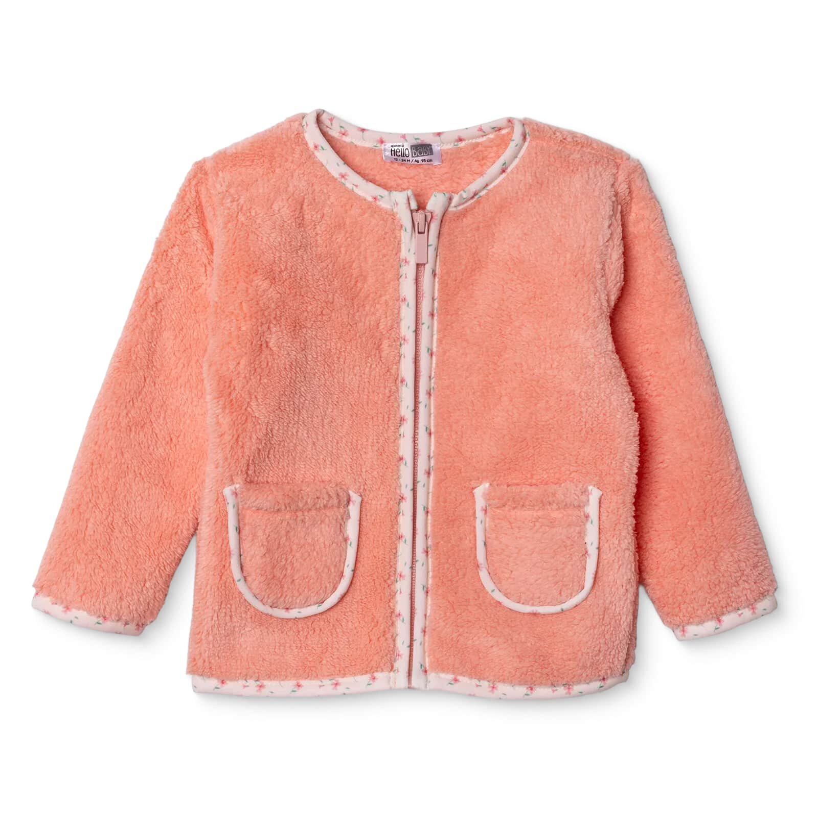 Kız Bebek Welsoft Hırka Bisiklet Yaka Uzun Kol