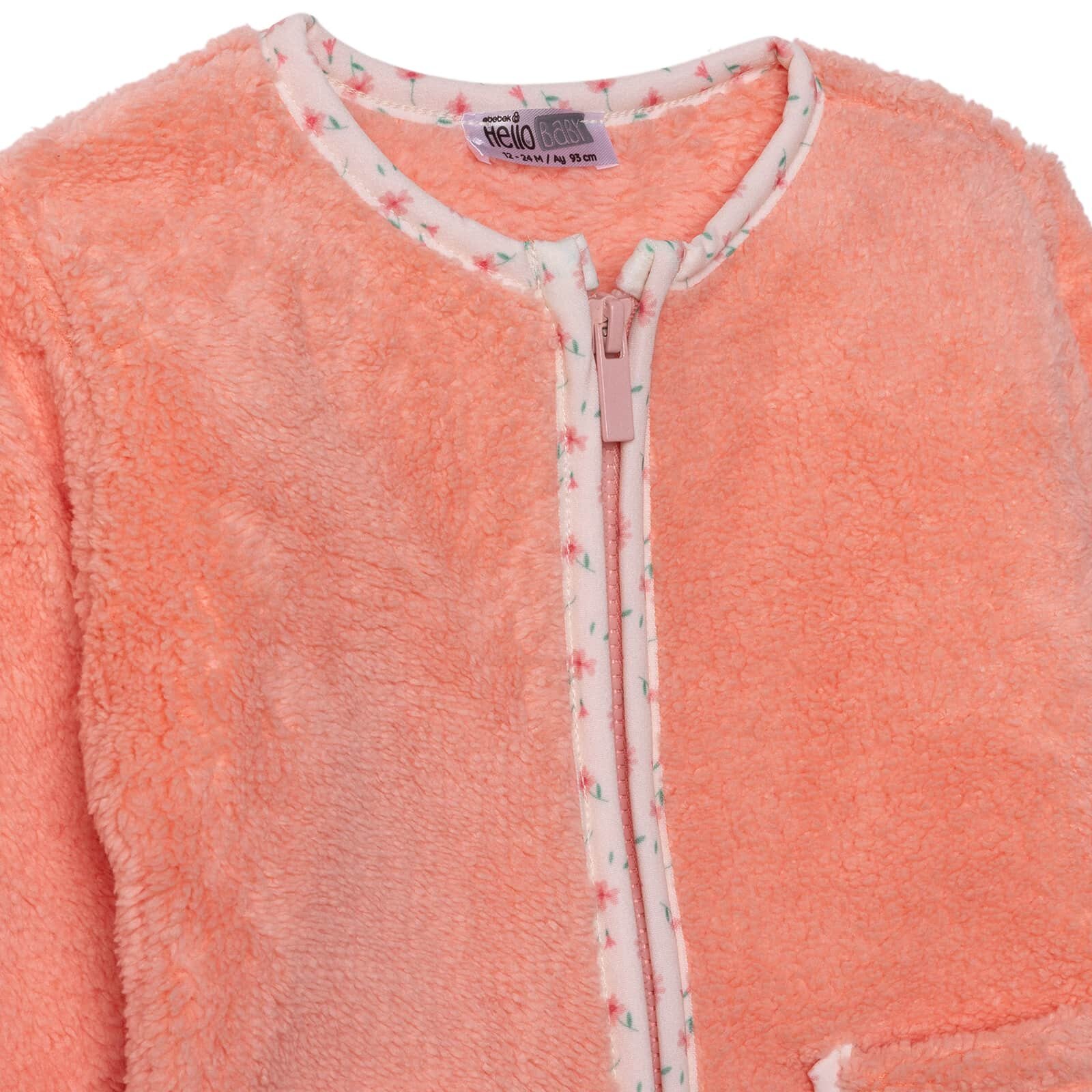 Kız Bebek Welsoft Hırka Bisiklet Yaka Uzun Kol