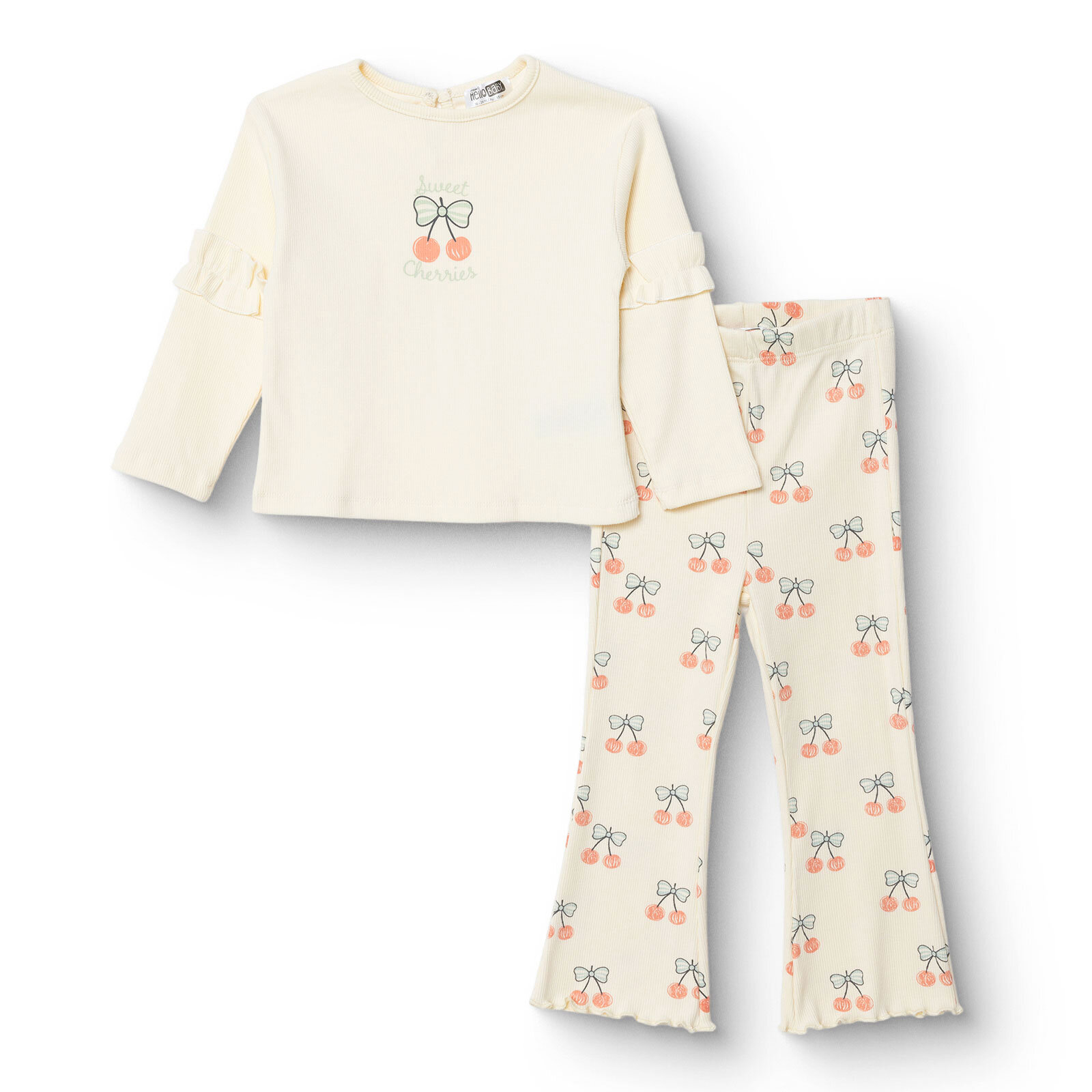 Kız Bebek Winter Cherry Bluz-Tayt Reçme Paça