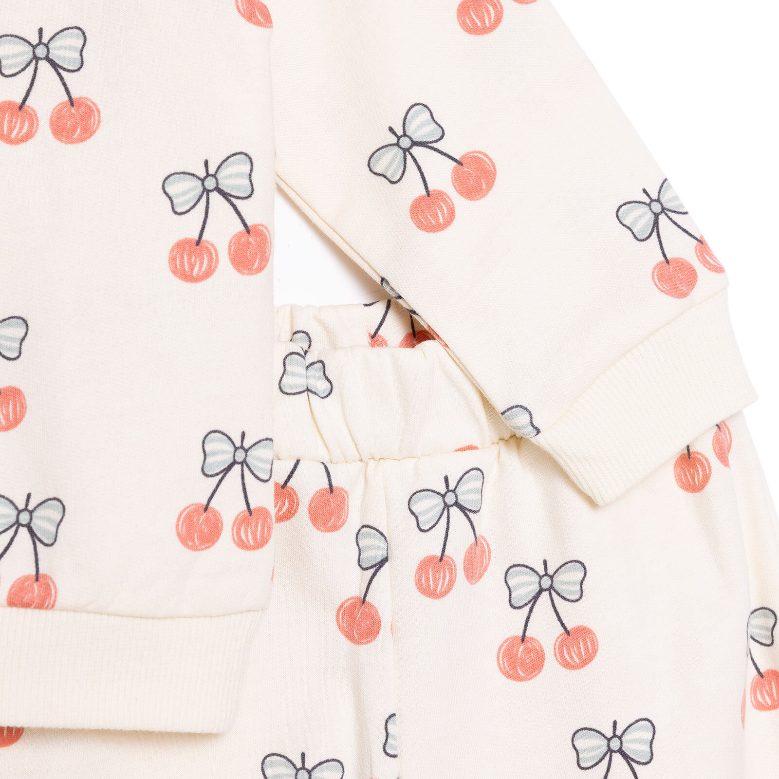 Kız Bebek Winter Cherry Eşofman Takımı Uzun Kol Lastikli Paça