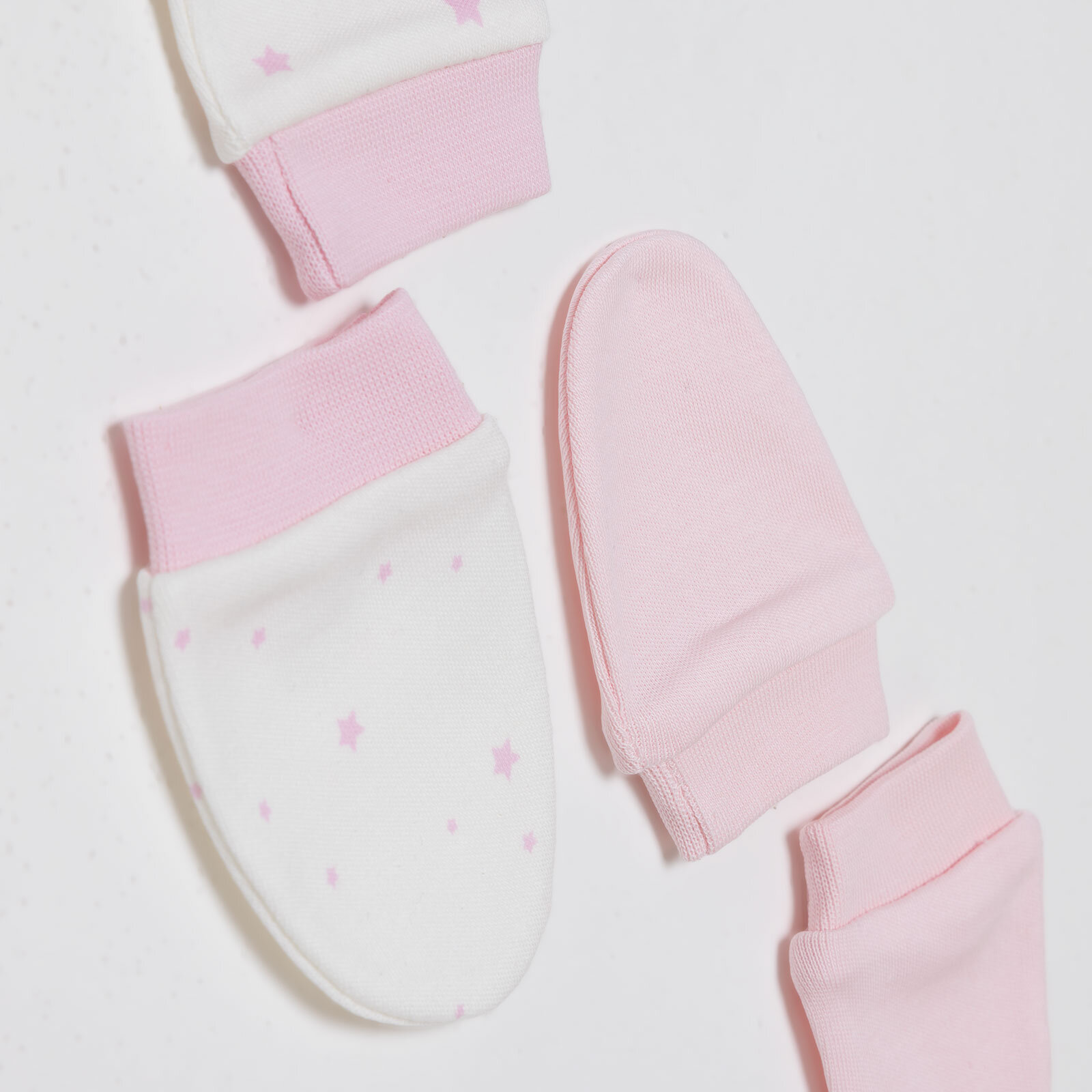 Kız Bebek Yenidoğan 2'li Eldiven İnterlok