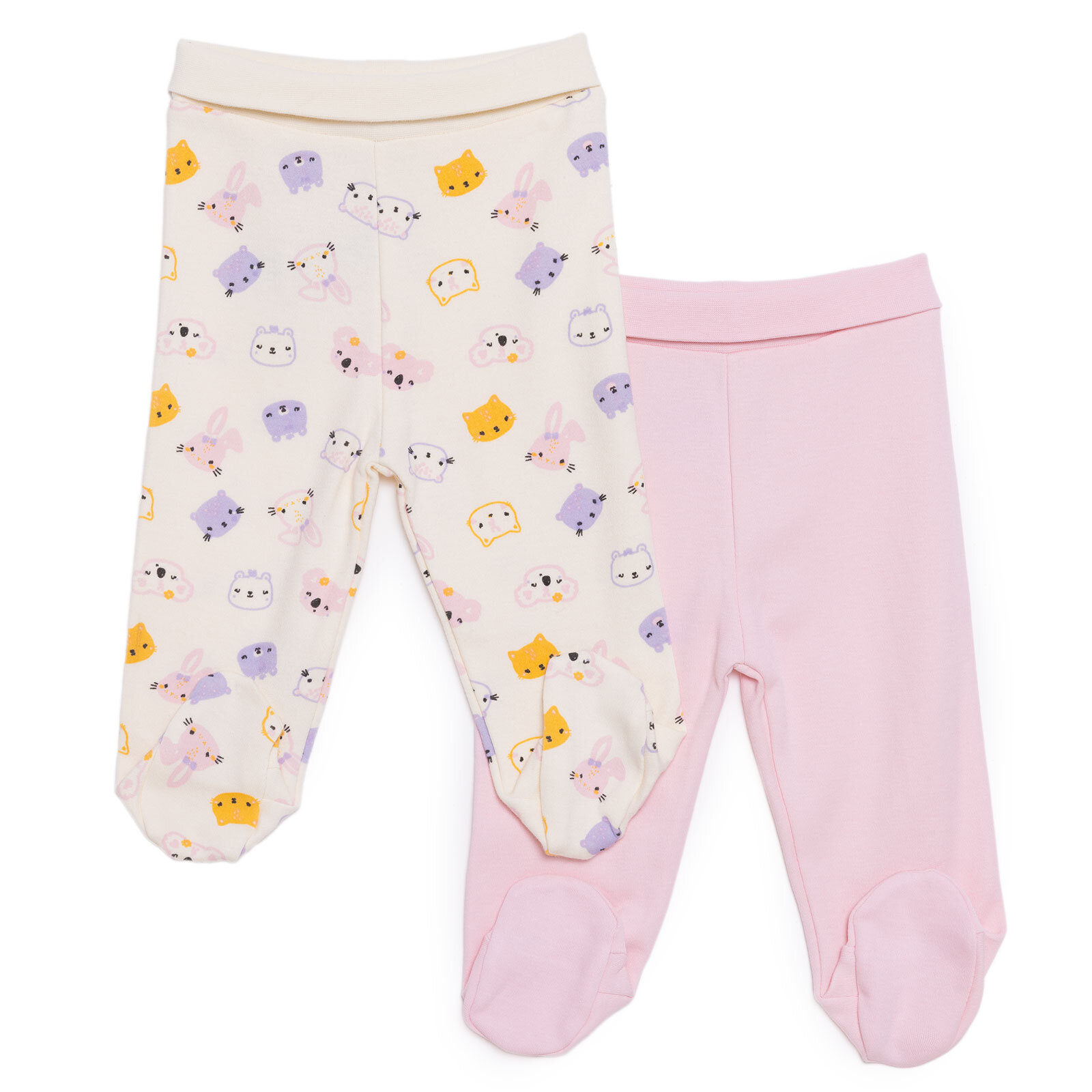 Kız Bebek Yenidoğan 2li Patikli Alt