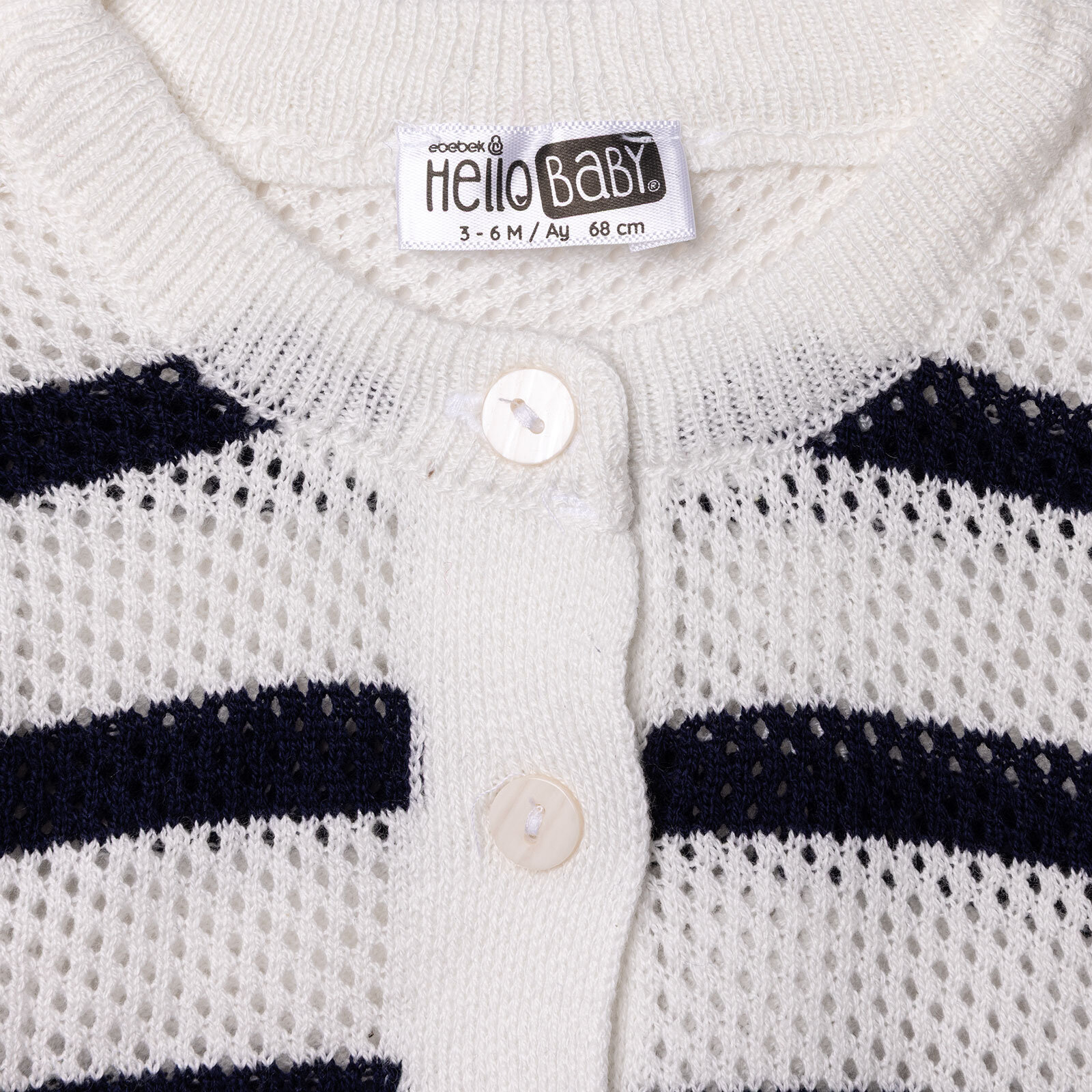 Kız Bebek Yenidoğan Cherry Stripe Triko Bisiklet Yaka Bisiklet Yaka Kız Bebek Yenidoğan Cherry Stripe Triko Bisiklet Yaka Bisiklet Yaka