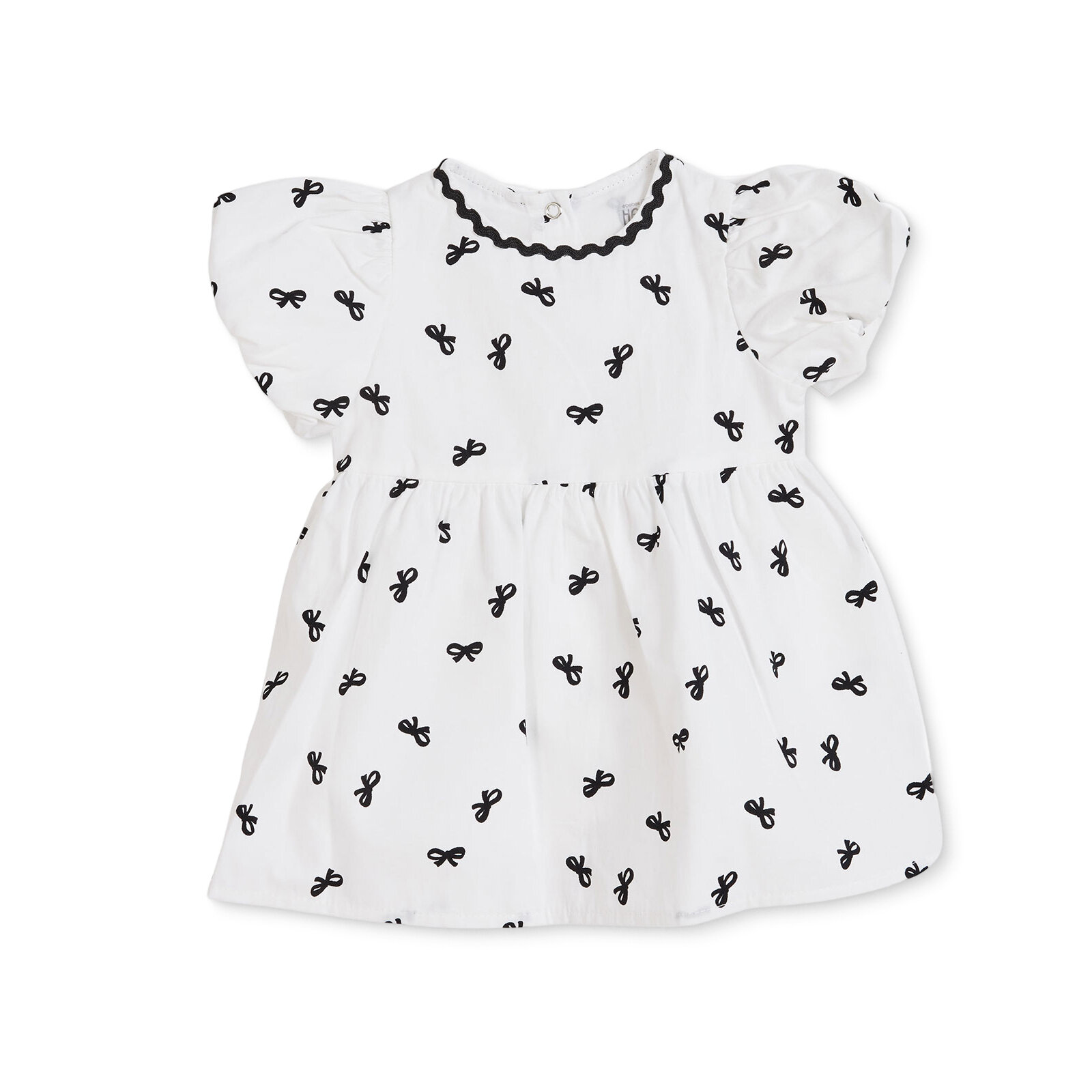 Kız Bebek Yenidoğan Elbise Bebe Yaka Kısa Kol