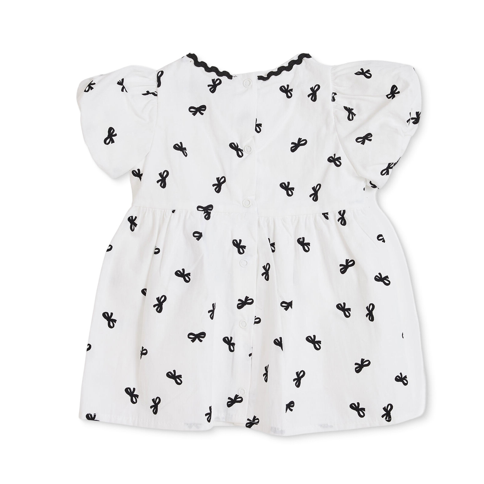 Kız Bebek Yenidoğan Elbise Bebe Yaka Kısa Kol