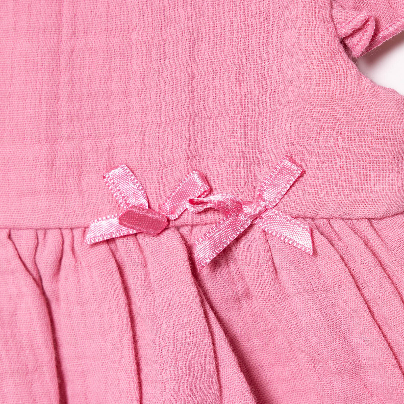 Kız Bebek Yenidoğan Elbise Bisiklet Yaka Kısa Kol