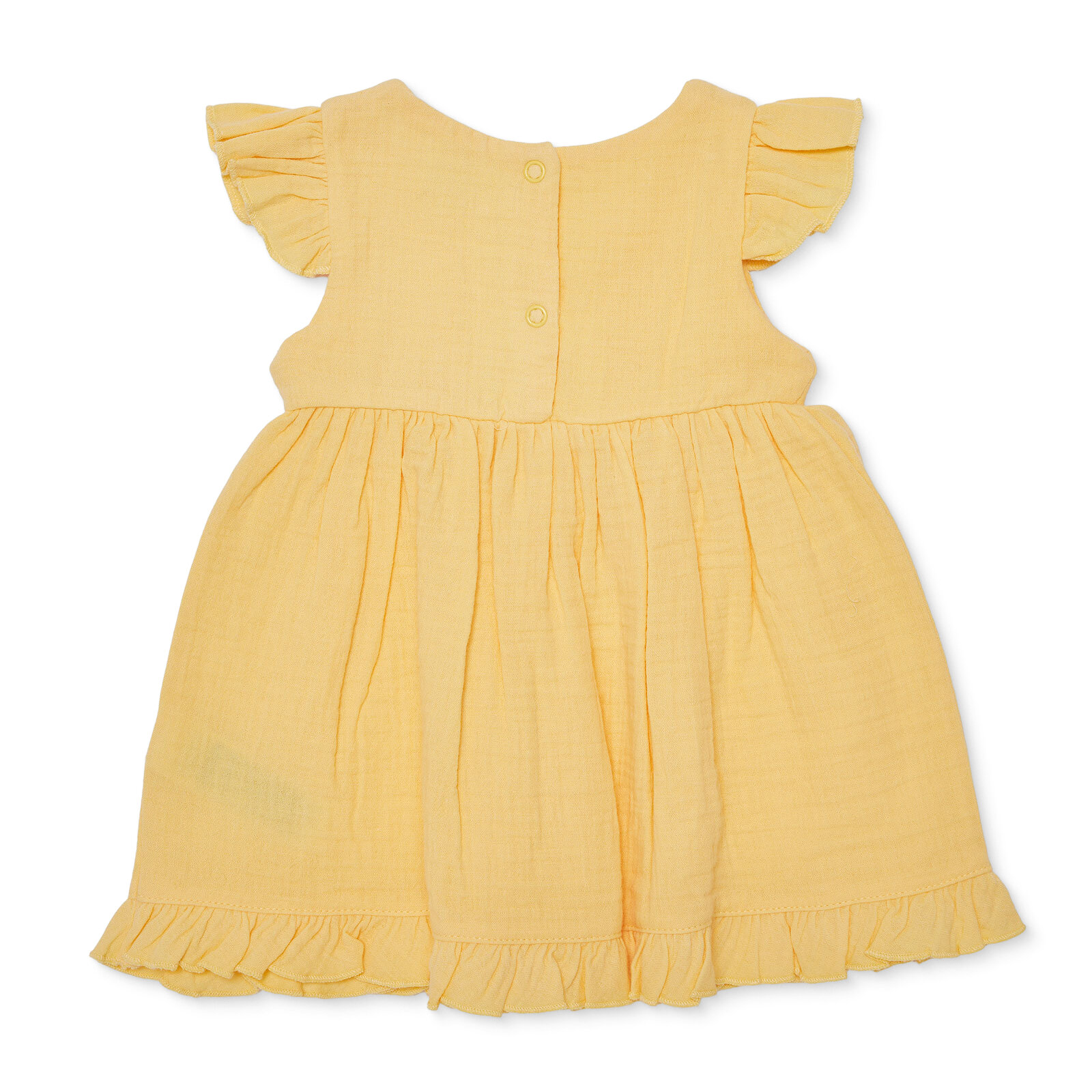 Kız Bebek Yenidoğan Elbise Bisiklet Yaka Kısa Kol