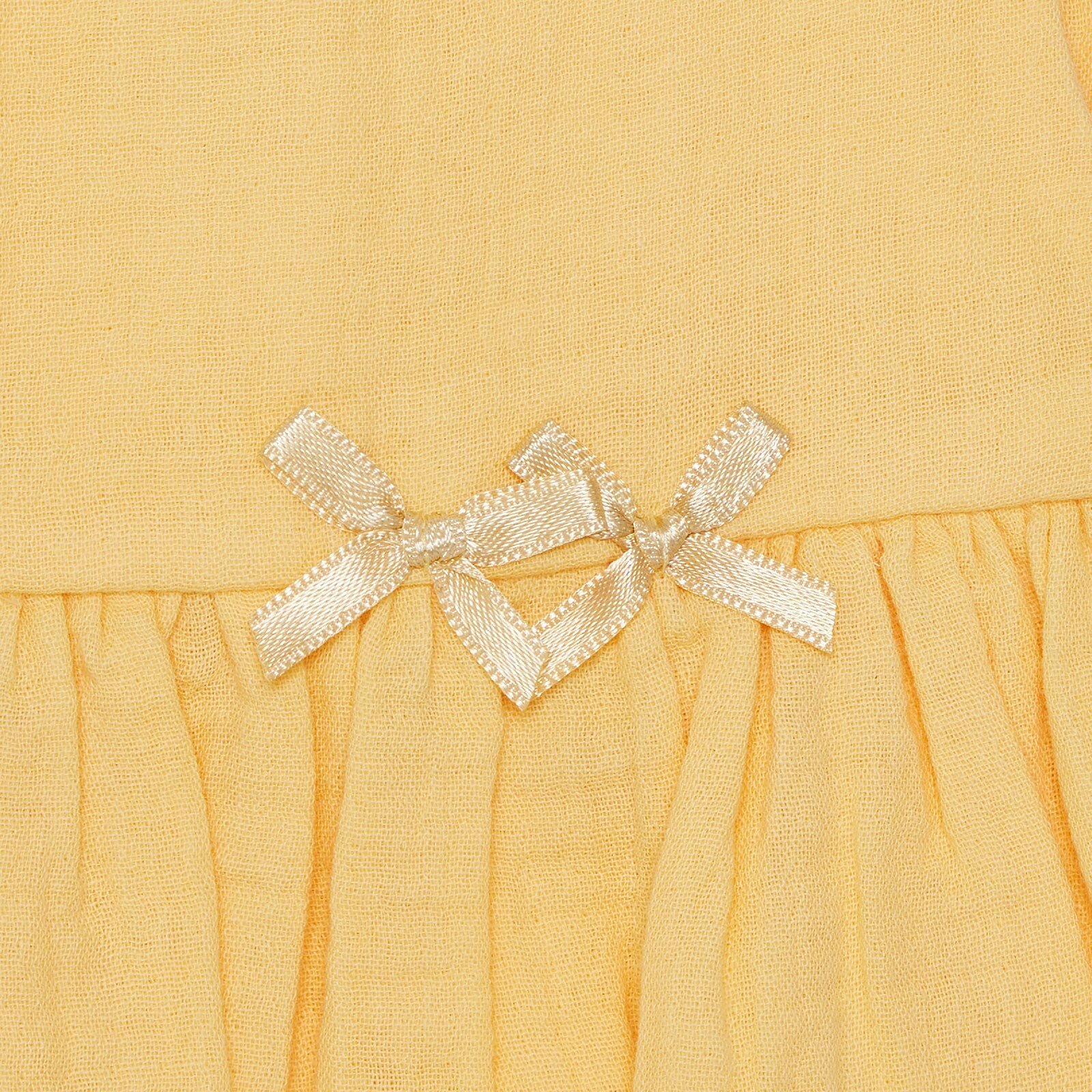 Kız Bebek Yenidoğan Elbise Bisiklet Yaka Kısa Kol