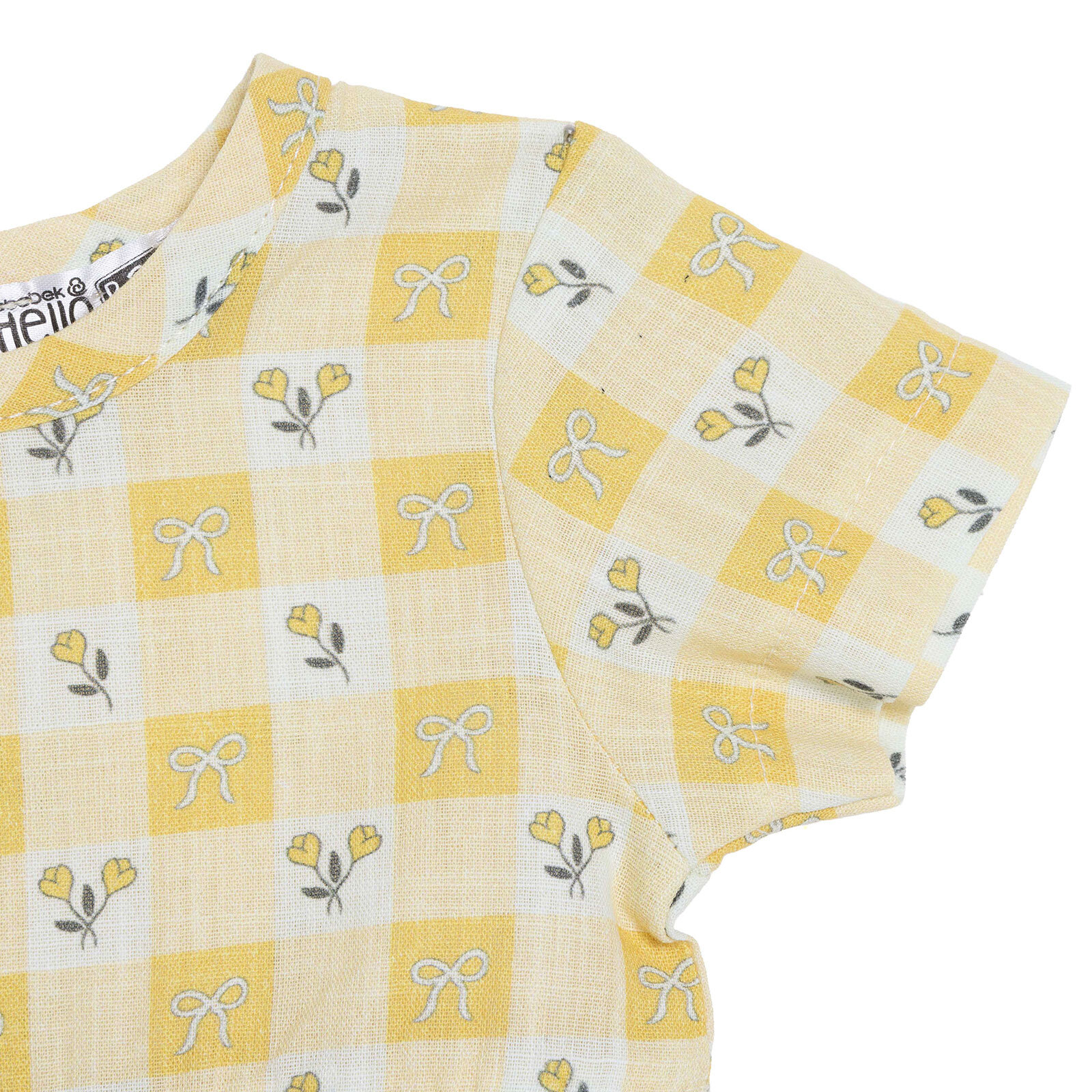 Kız Bebek Yenidoğan Elbise Bisiklet Yaka Kısa Kol