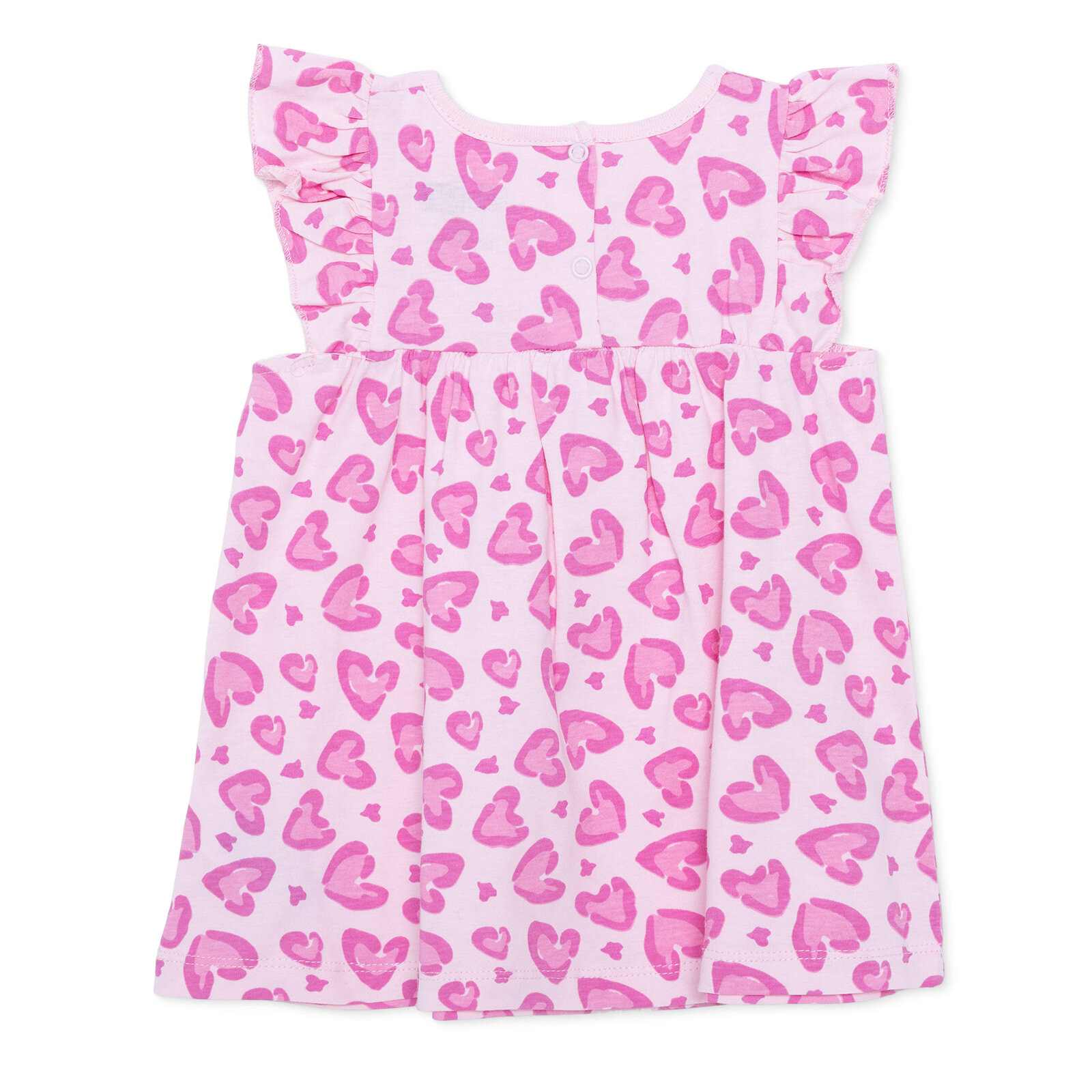 Kız Bebek Yenidoğan Elbise Bisiklet Yaka Kısa Kol