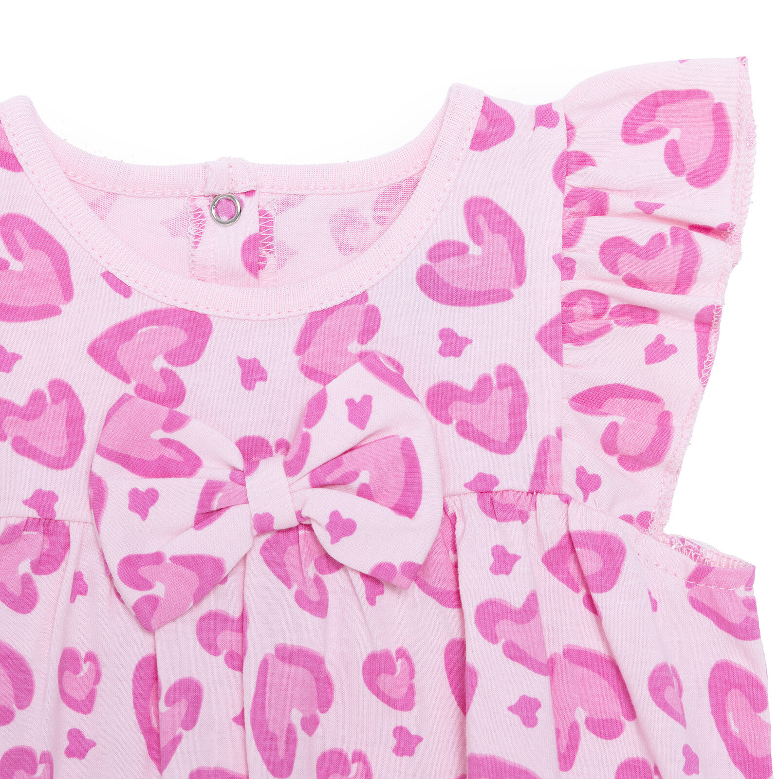 Kız Bebek Yenidoğan Elbise Bisiklet Yaka Kısa Kol