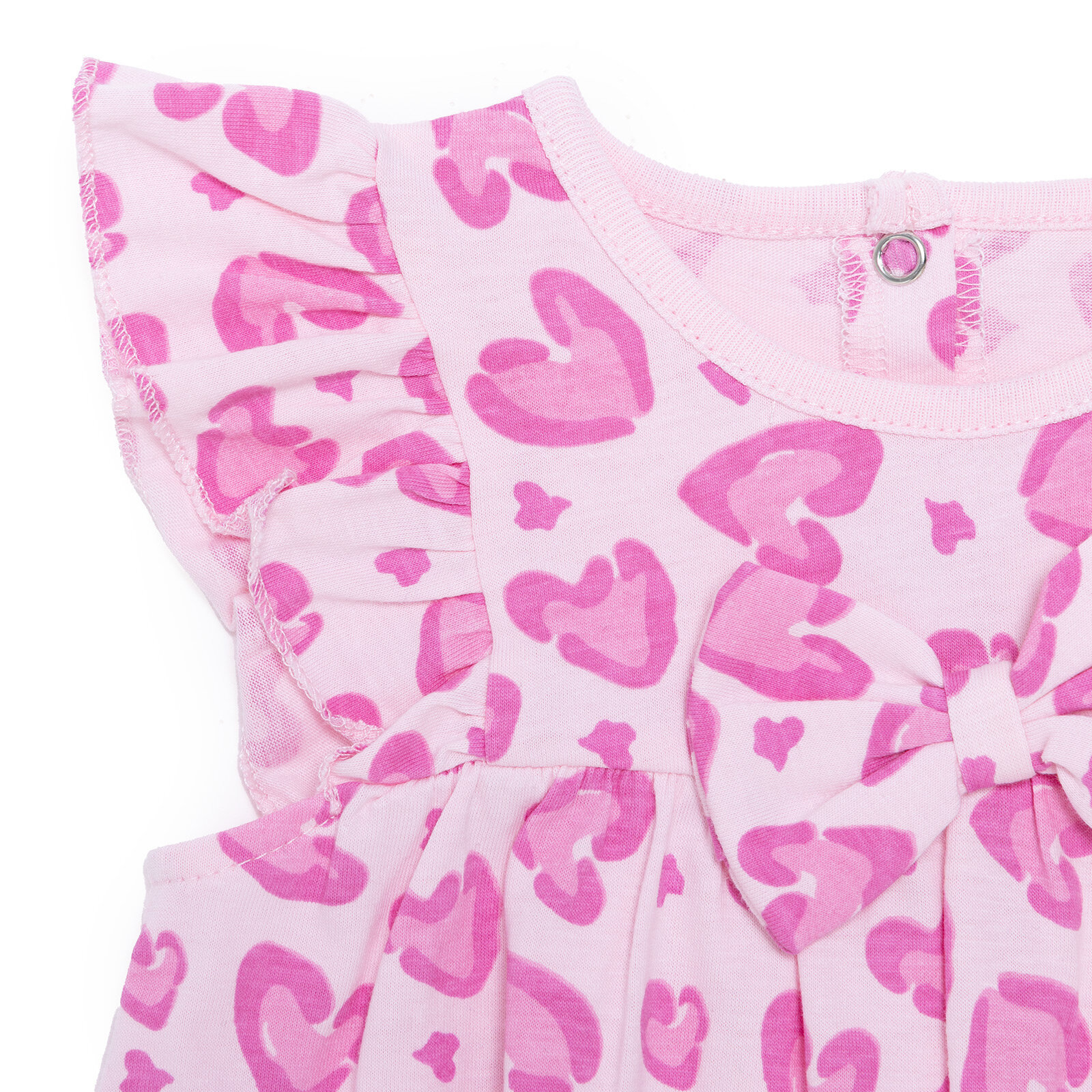 Kız Bebek Yenidoğan Elbise Bisiklet Yaka Kısa Kol