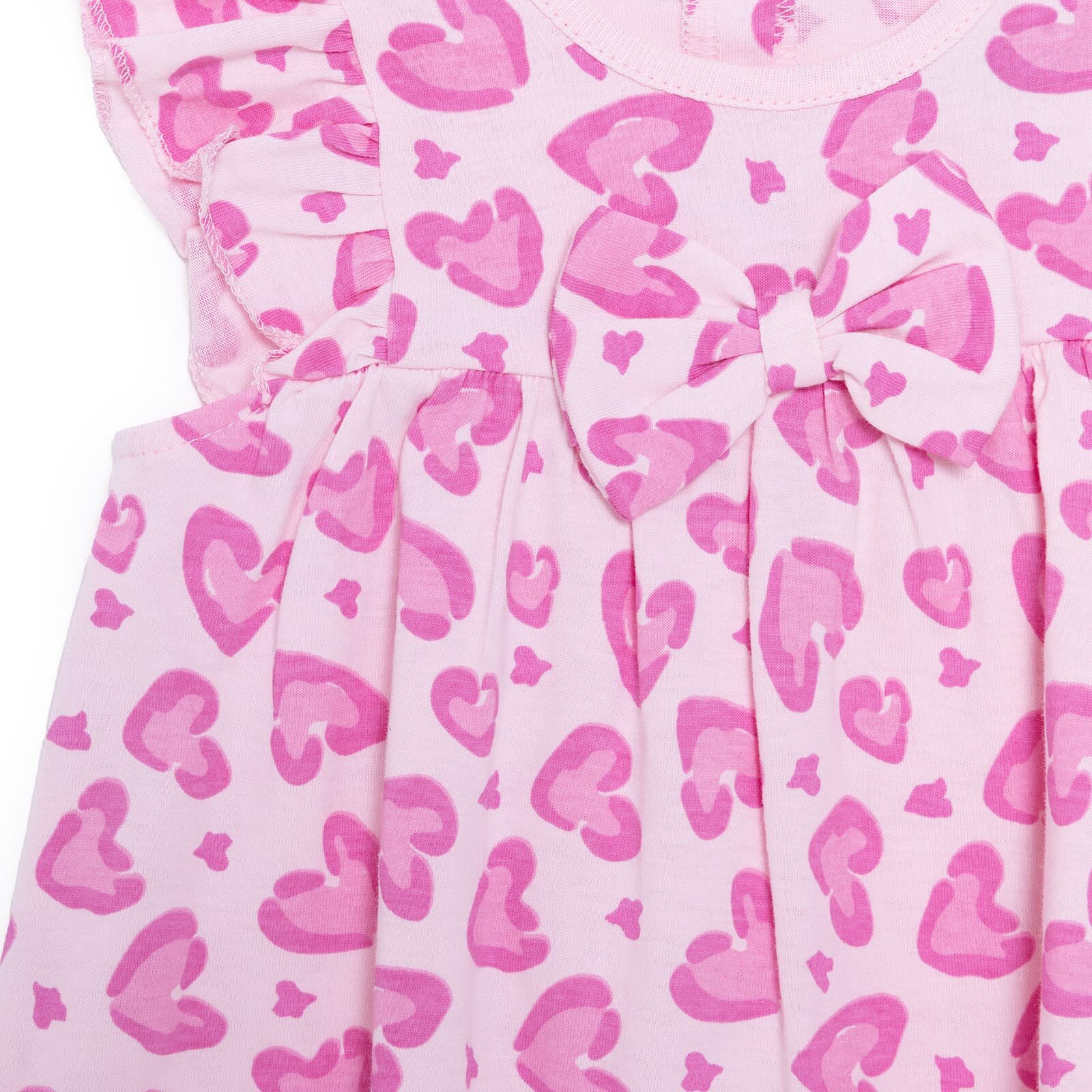 Kız Bebek Yenidoğan Elbise Bisiklet Yaka Kısa Kol