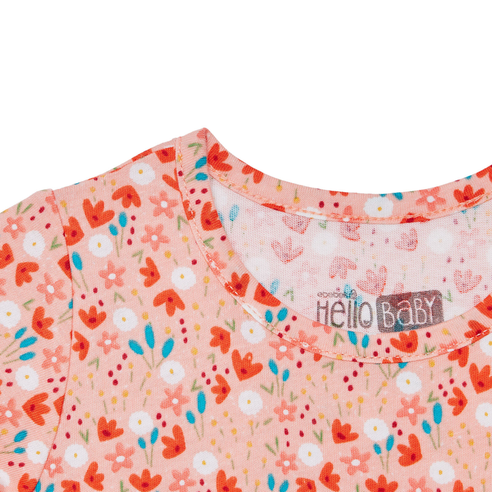 Kız Bebek Yenidoğan Elbise Body Bisiklet Yaka Kısa Kol