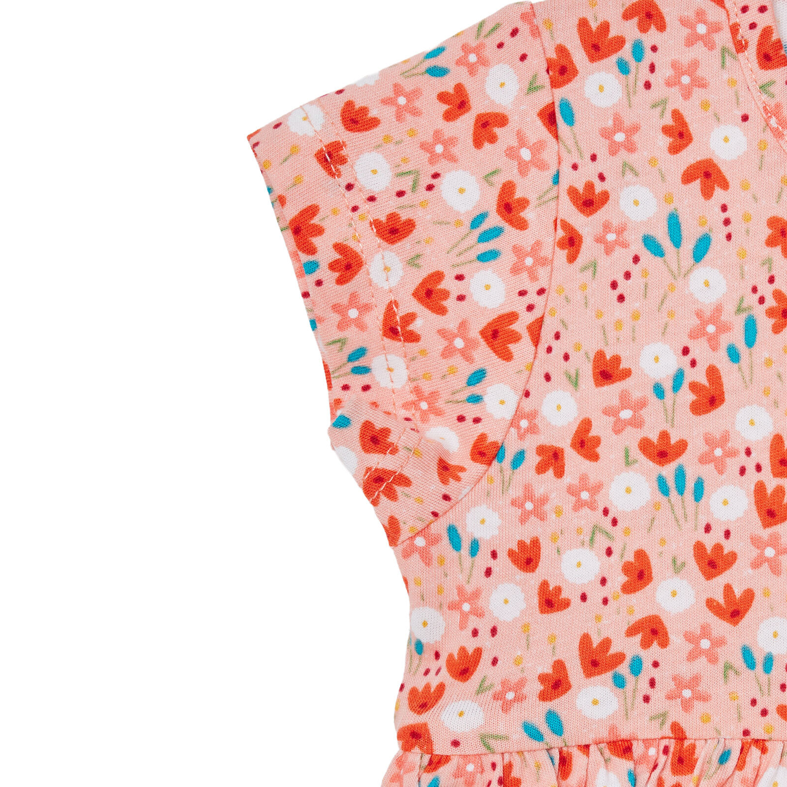 Kız Bebek Yenidoğan Elbise Body Bisiklet Yaka Kısa Kol