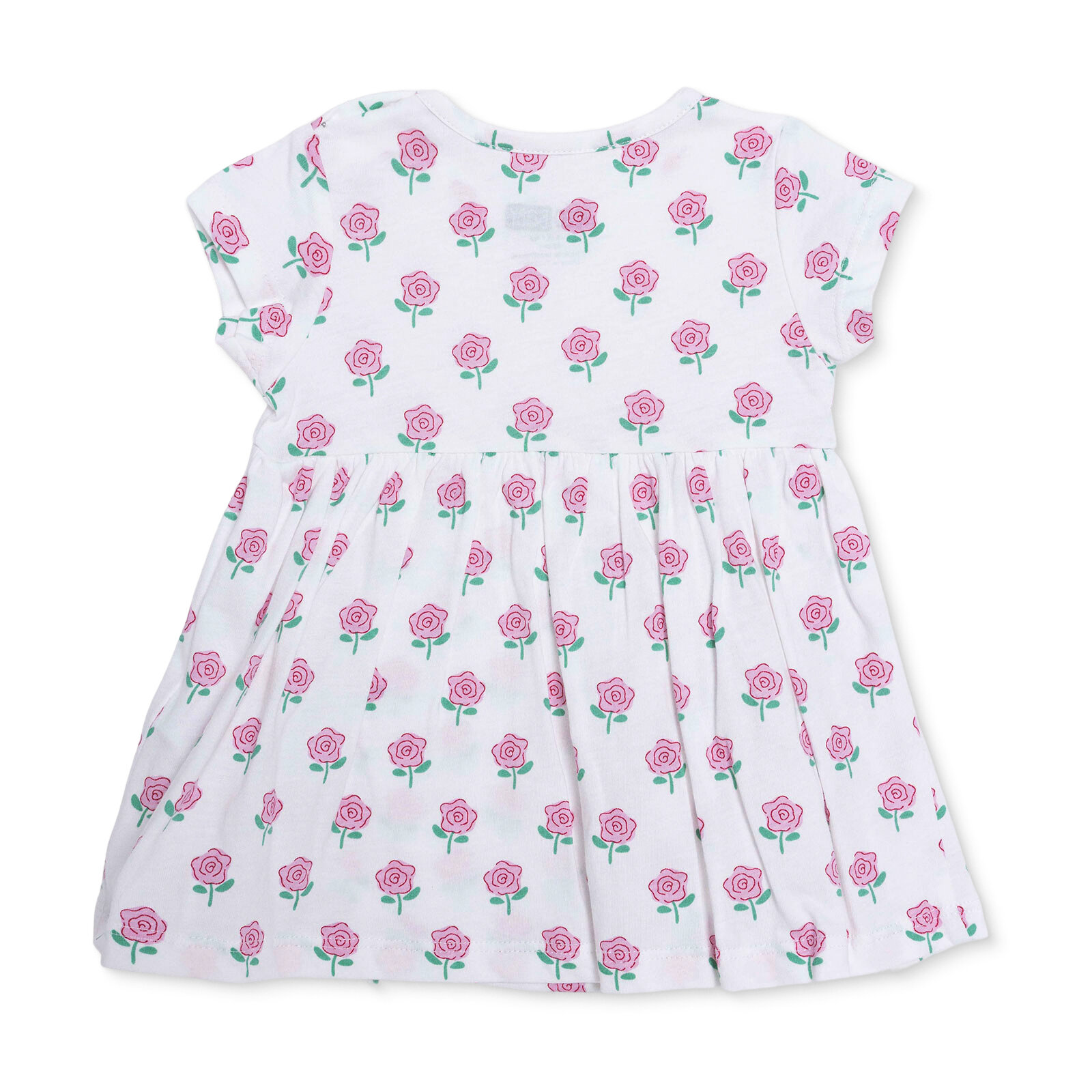 Kız Bebek Yenidoğan Elbise Body Bisiklet Yaka Kısa Kol