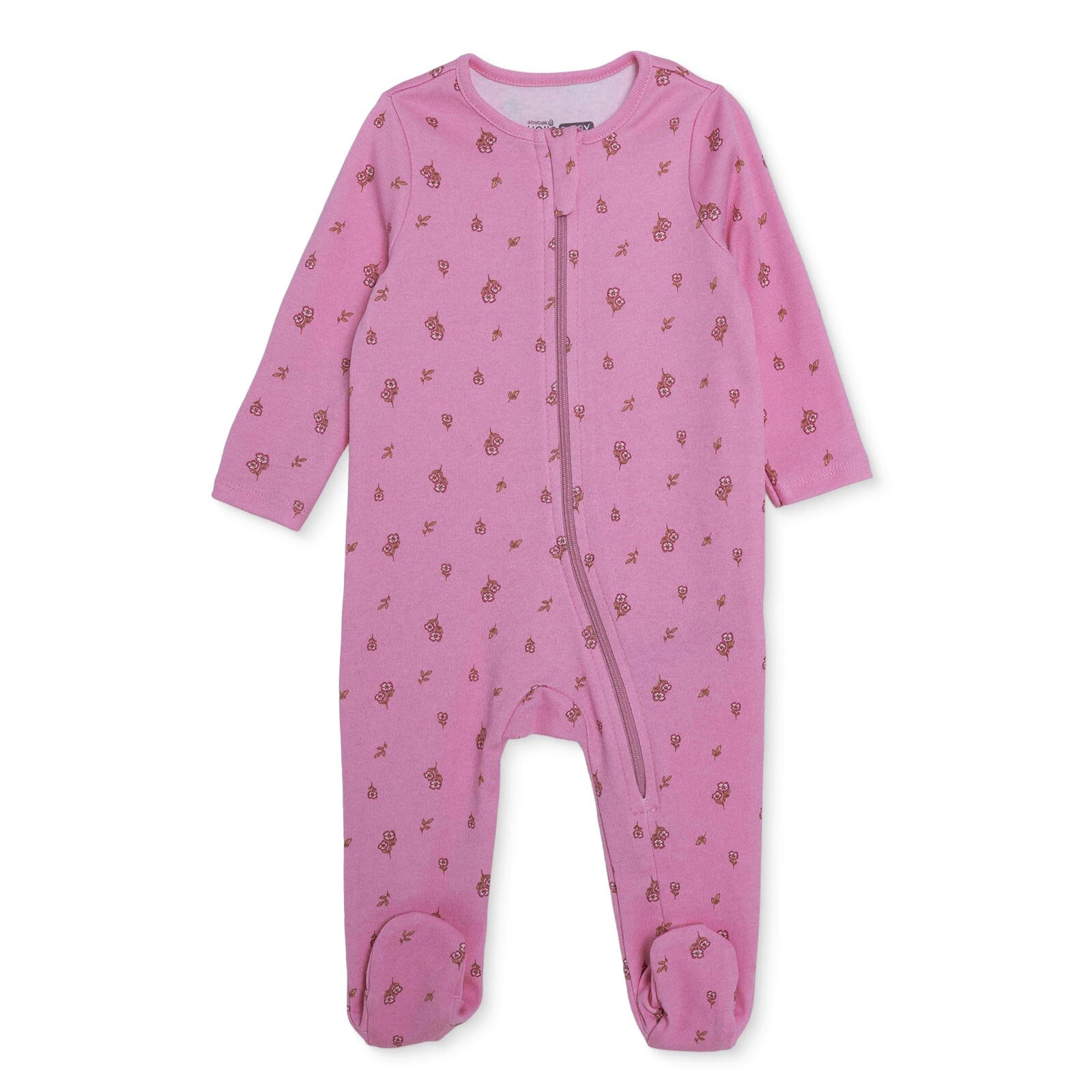 Kız Bebek Yenidoğan Floral Patikli Tulum Bisiklet Yaka Uzun Kol Patikli Paça