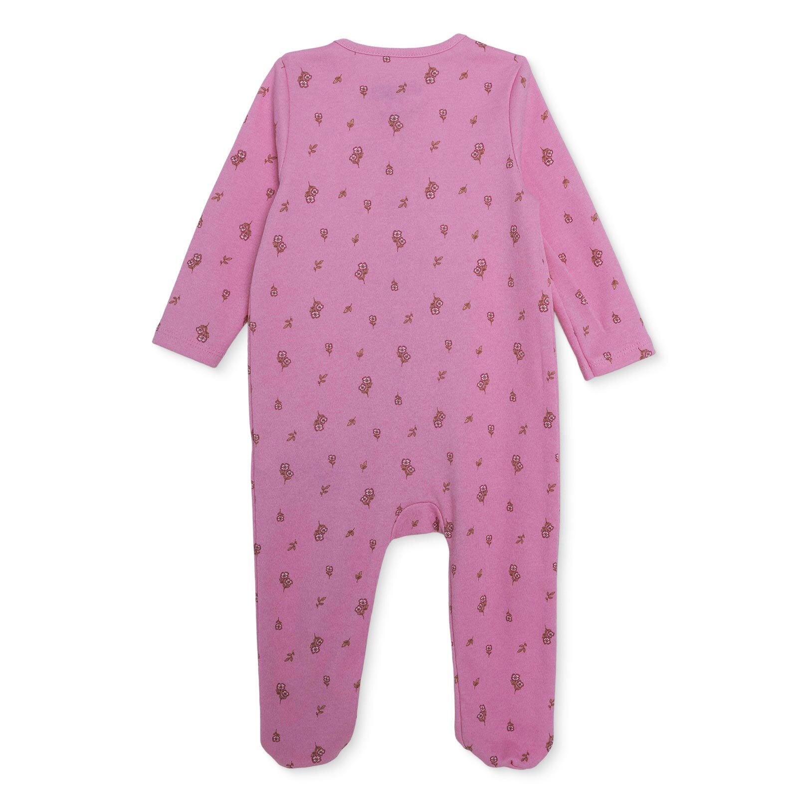 Kız Bebek Yenidoğan Floral Patikli Tulum Bisiklet Yaka Uzun Kol Patikli Paça