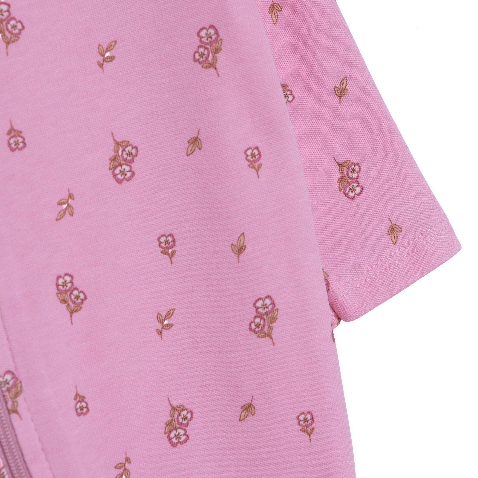 Kız Bebek Yenidoğan Floral Patikli Tulum Bisiklet Yaka Uzun Kol Patikli Paça