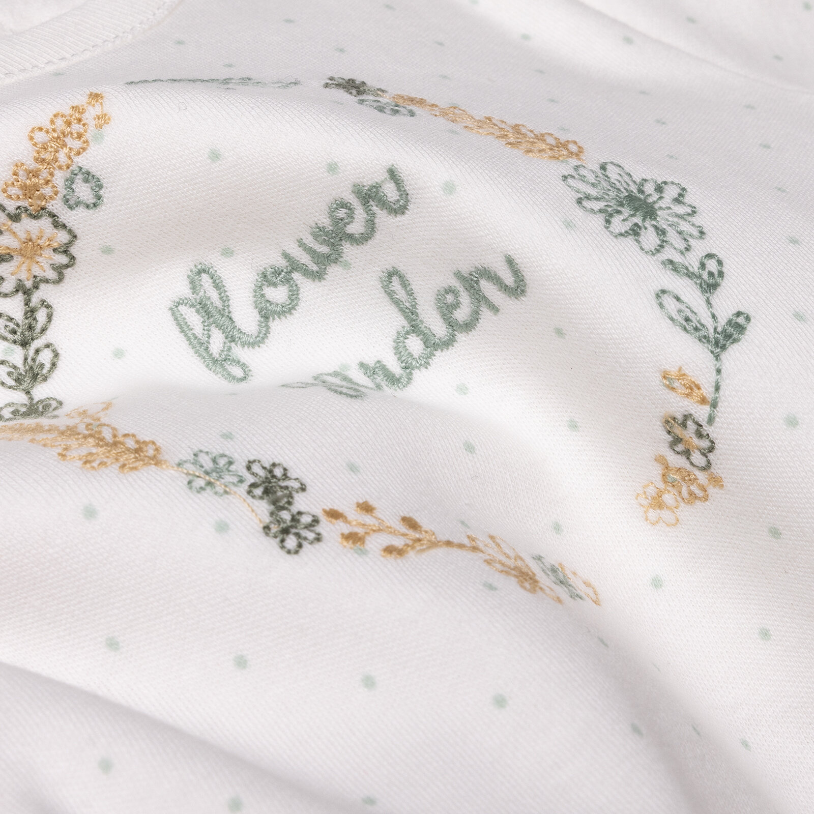 Kız Bebek Yenidoğan Flower Garden Tshirt-Şort İnterlok Bisiklet Yaka Kısa Kol Desenli Paça